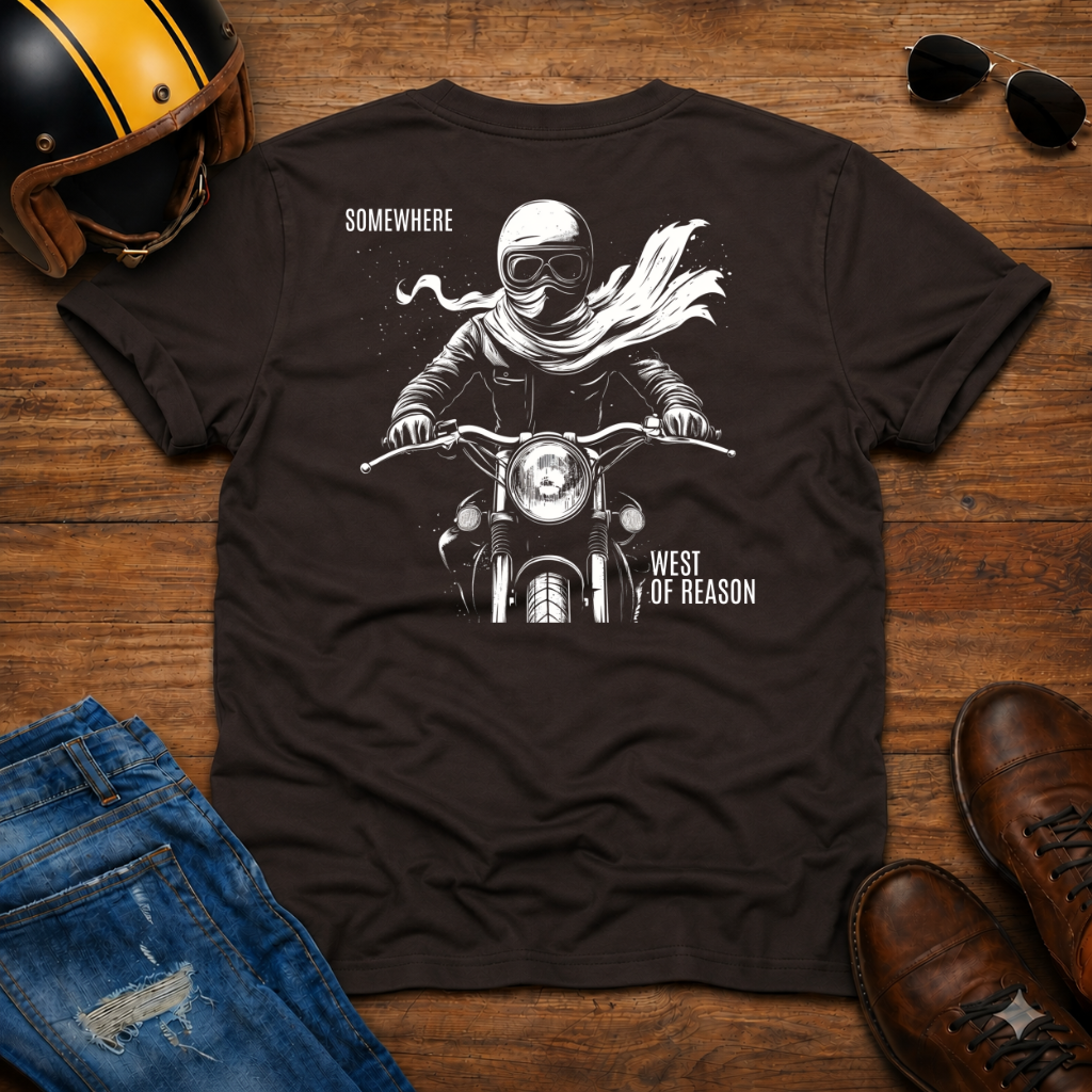 Monk Rider Back Print T-Shirt