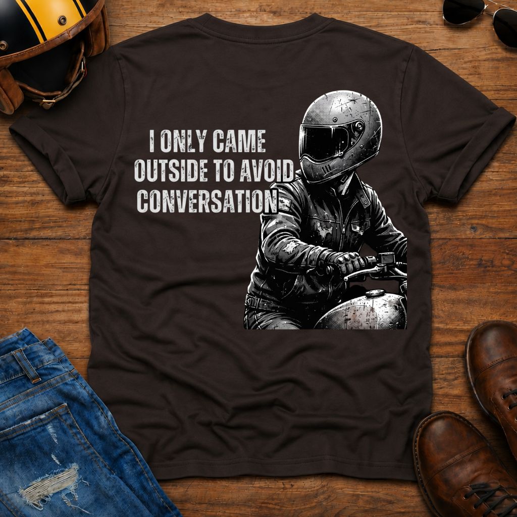 Avoid Conversation Back Print T-Shirt