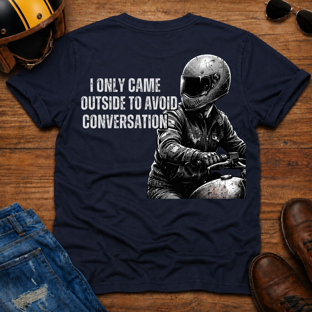 Avoid Conversation Back Print T-Shirt