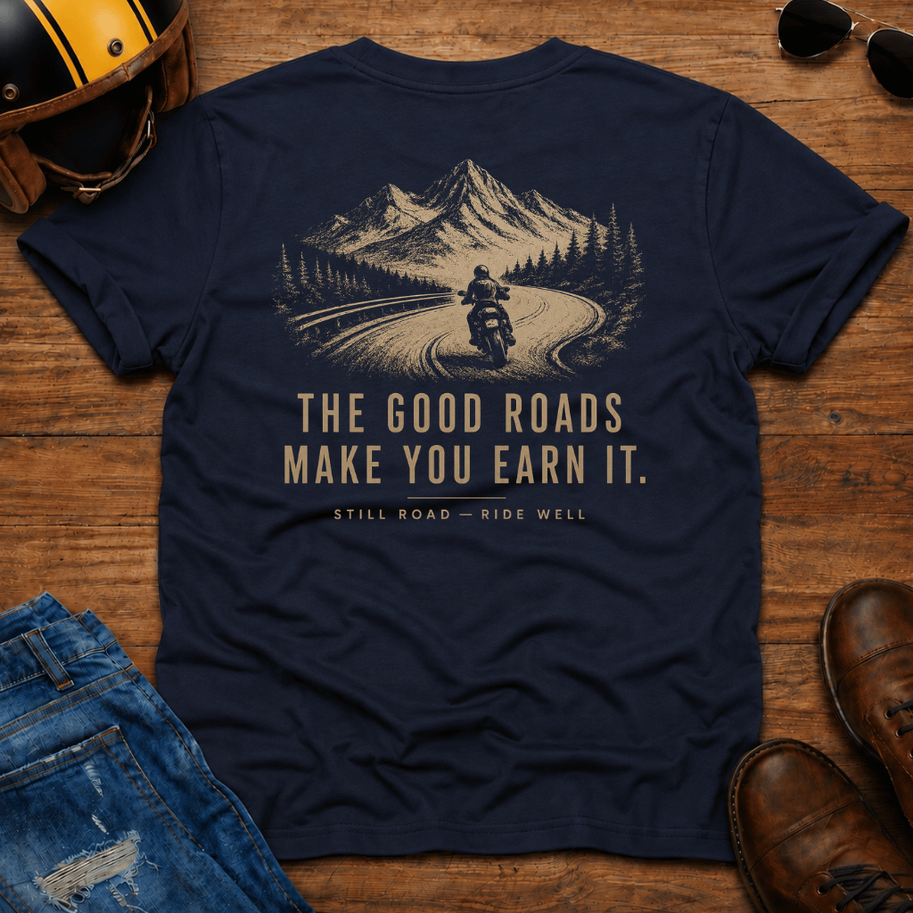 Good Roads Back Print T-Shirt