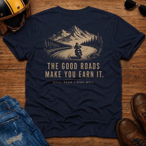 Good Roads Back Print T-Shirt