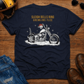 Sleigh Bells Ring Gremlins Flee Back Print Motorcycle T-Shirt