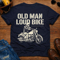 Old Man Loud Bike Back Print T-Shirt