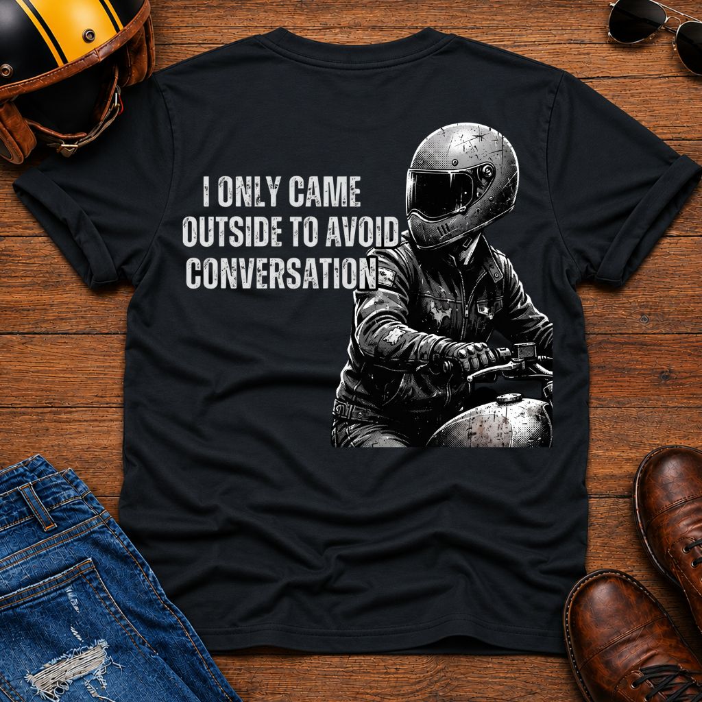 Avoid Conversation Back Print T-Shirt