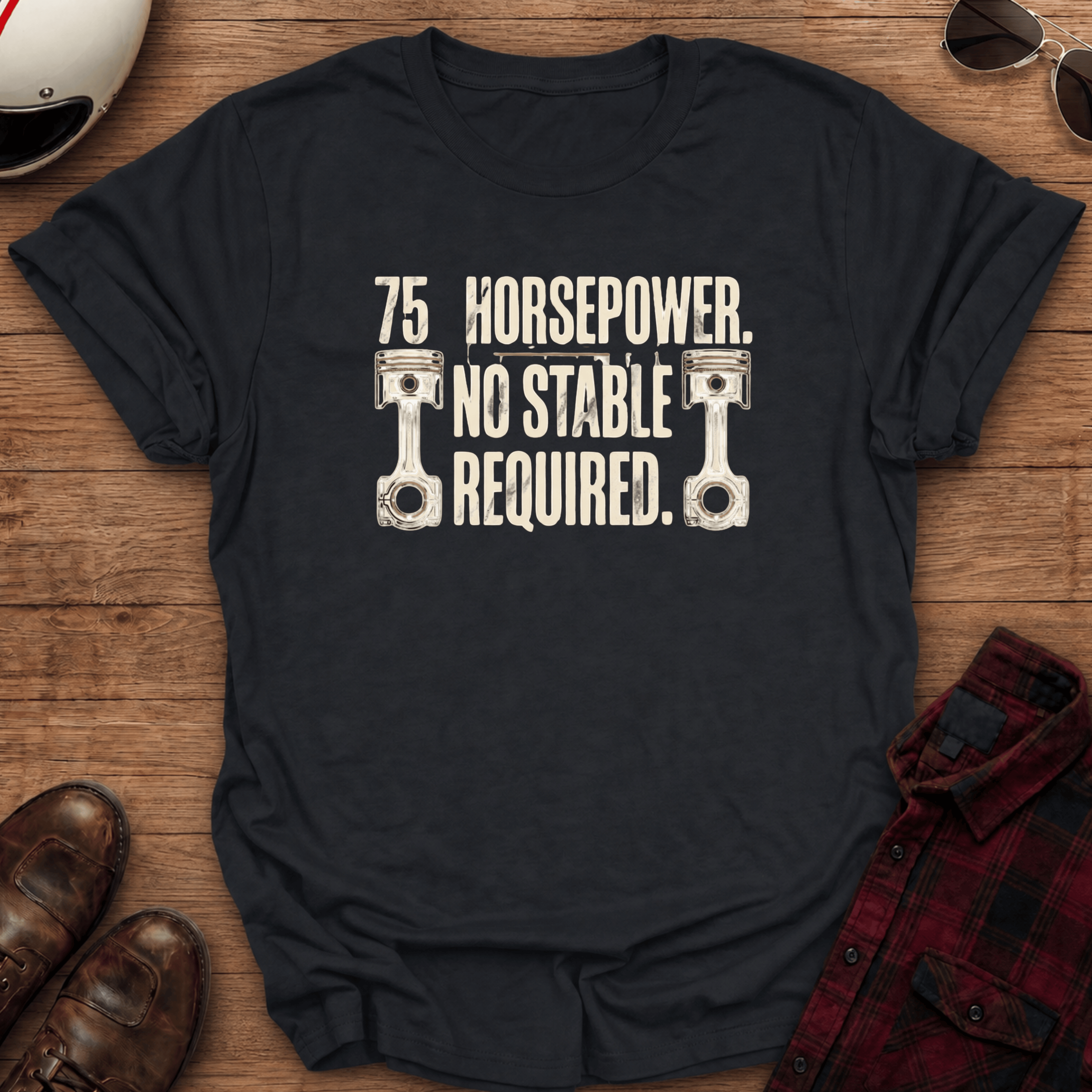 75 Horses Motorcycle T-Shirt