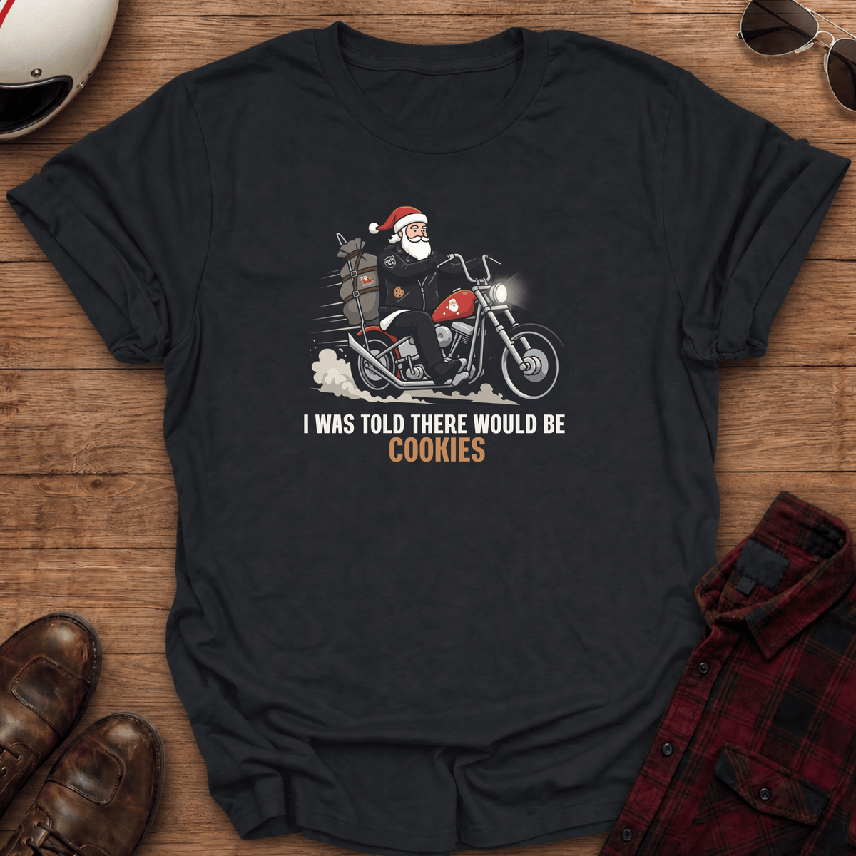 I Was Told There Would Be Cookies Santa T-Shirt