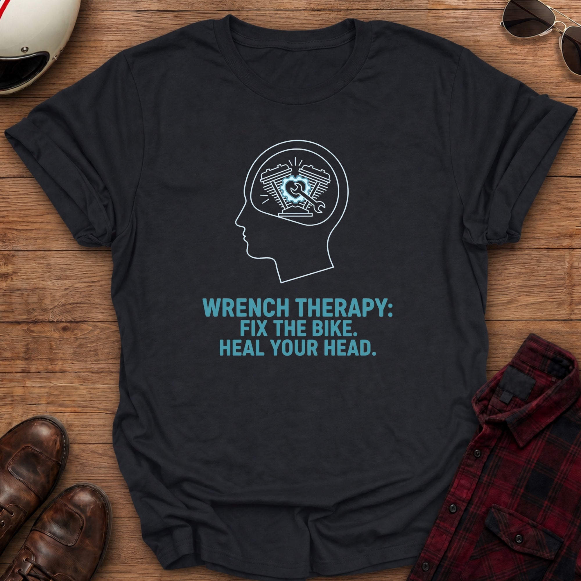 Wrench Therapy Motorcycle T-shirt
