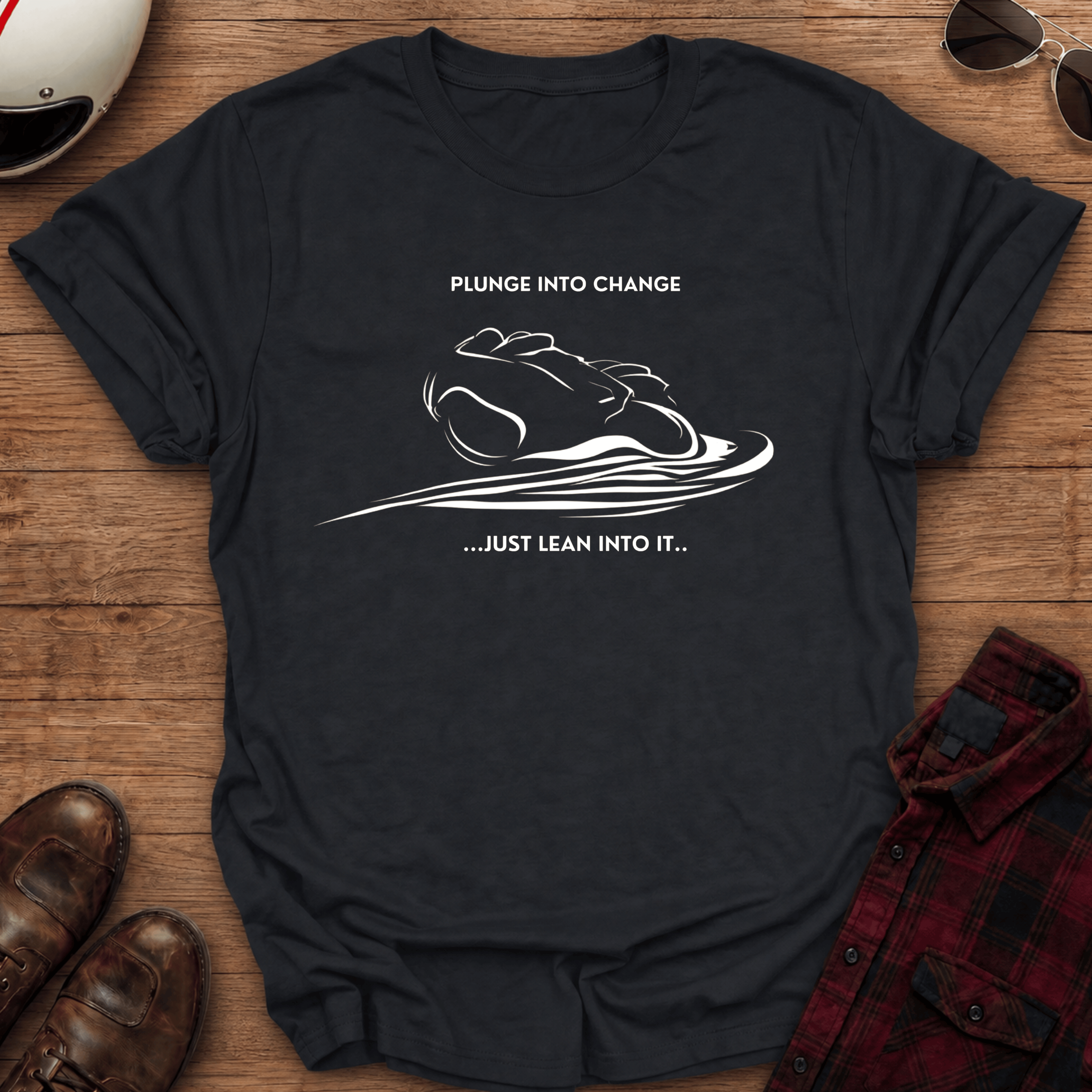 Lean into it Motorcycle T-Shirt