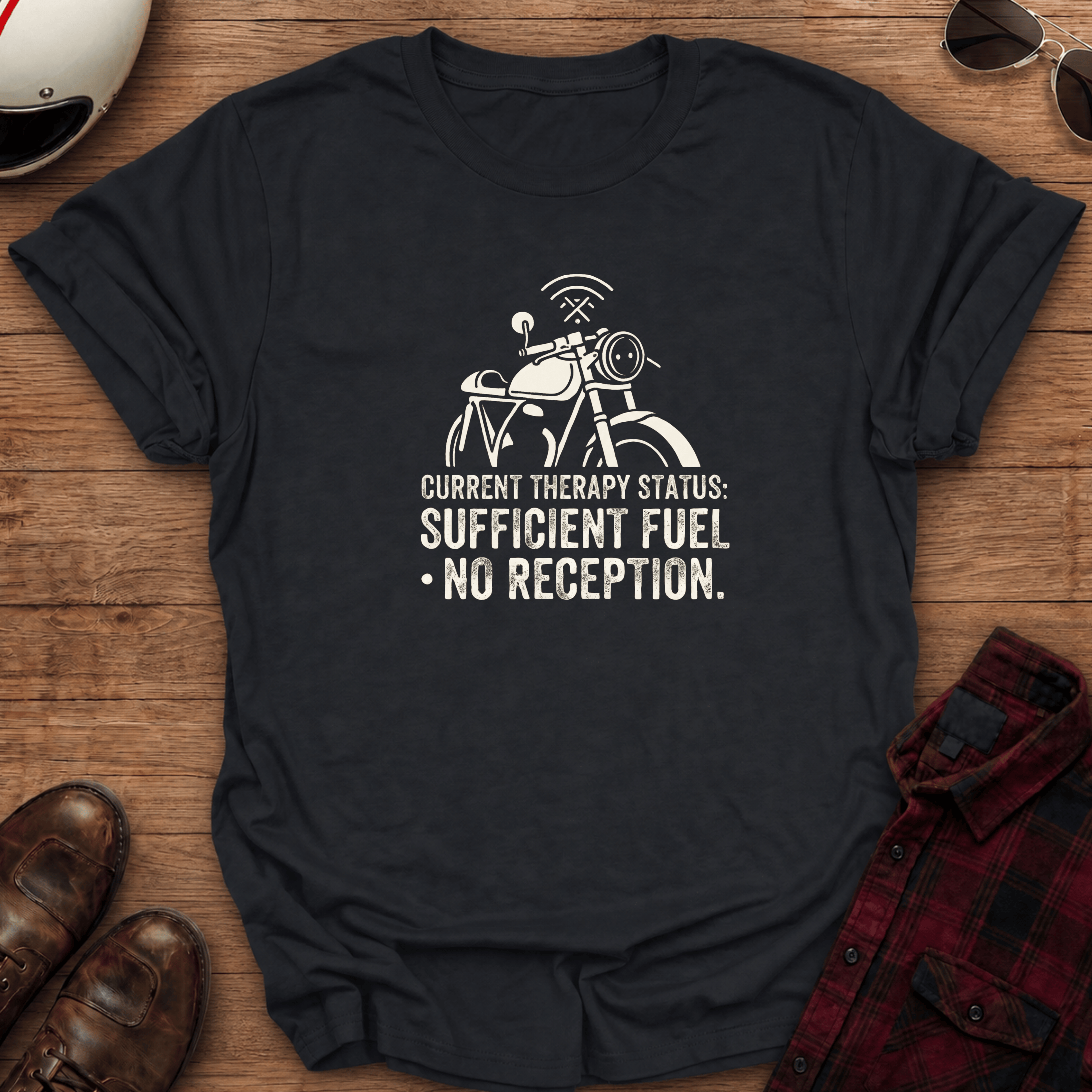 No Reception Motorcycle T-Shirt