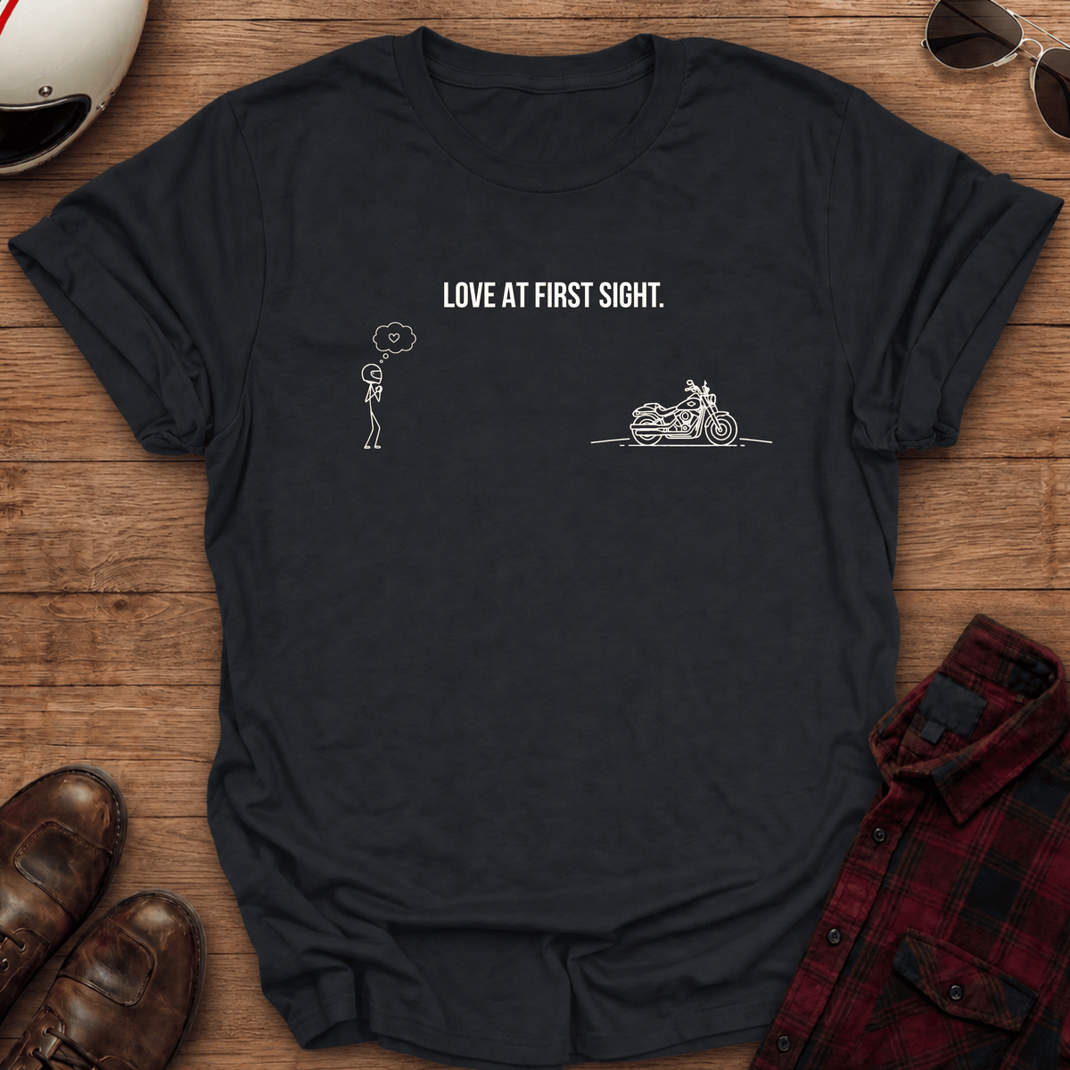Love at First Sight Motorcycle T-Shirt