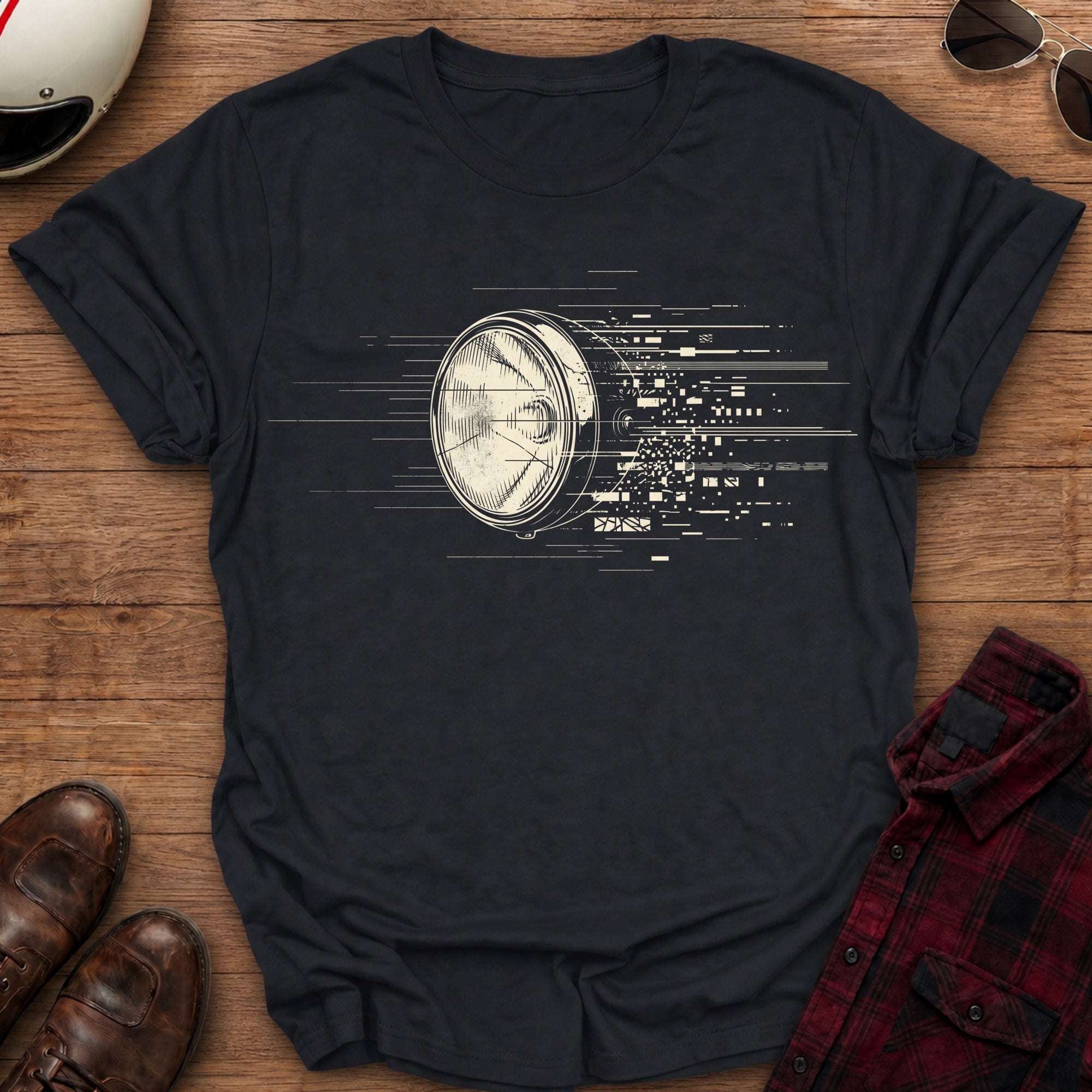 Phased Illumunation Motorcycle T-Shirt