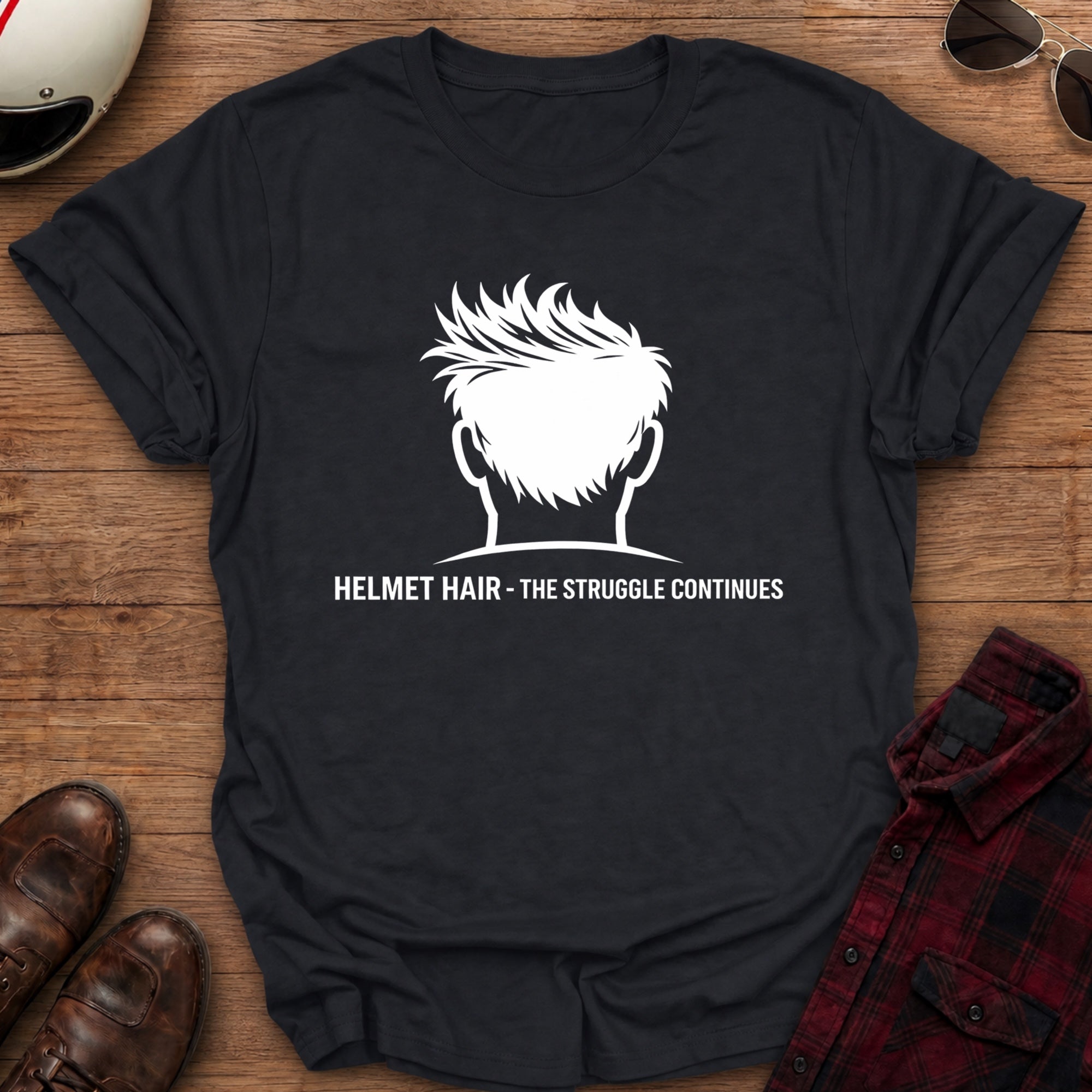 Helmet Hair T-Shirt