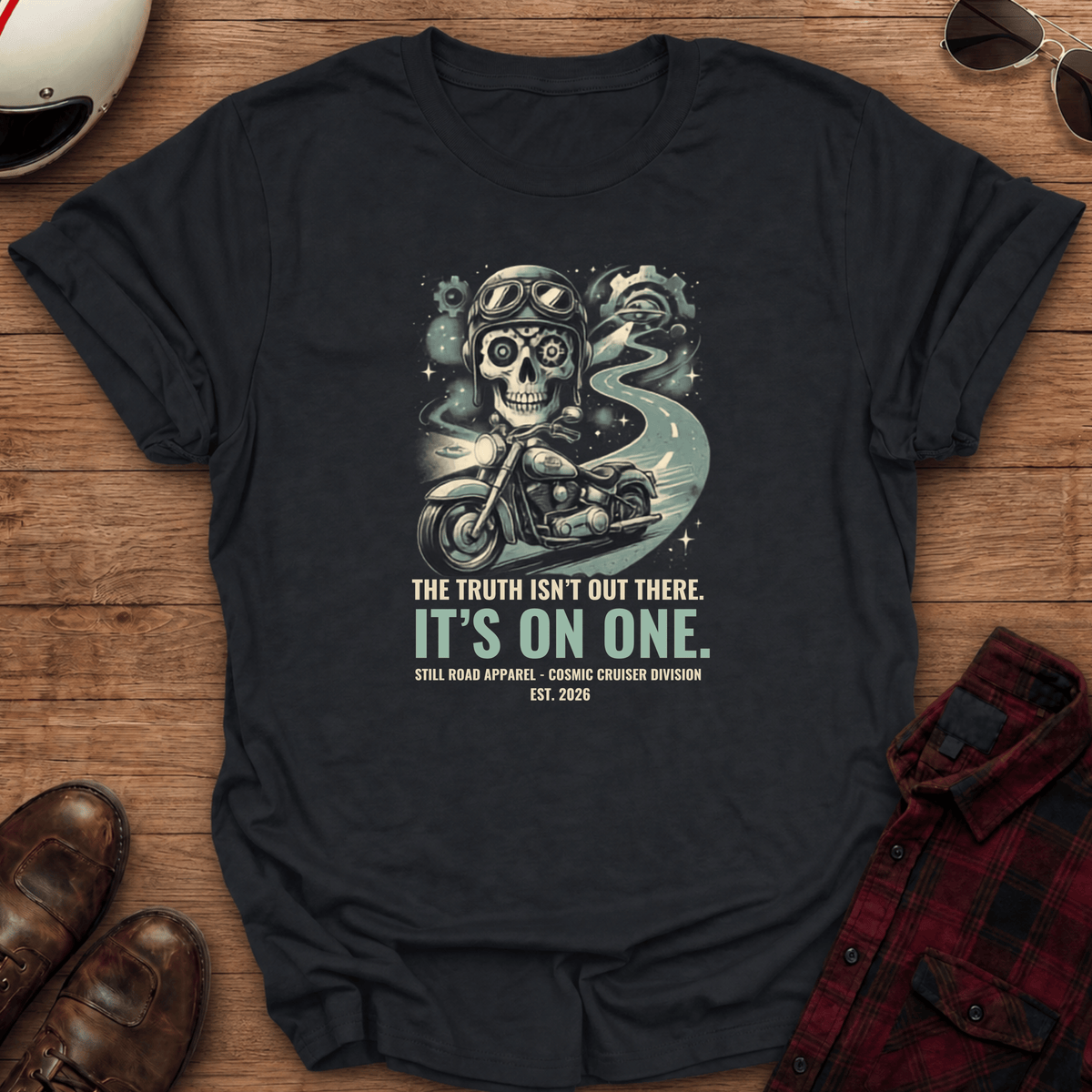 Cosmic Cruiser Motorcycle T-Shirt