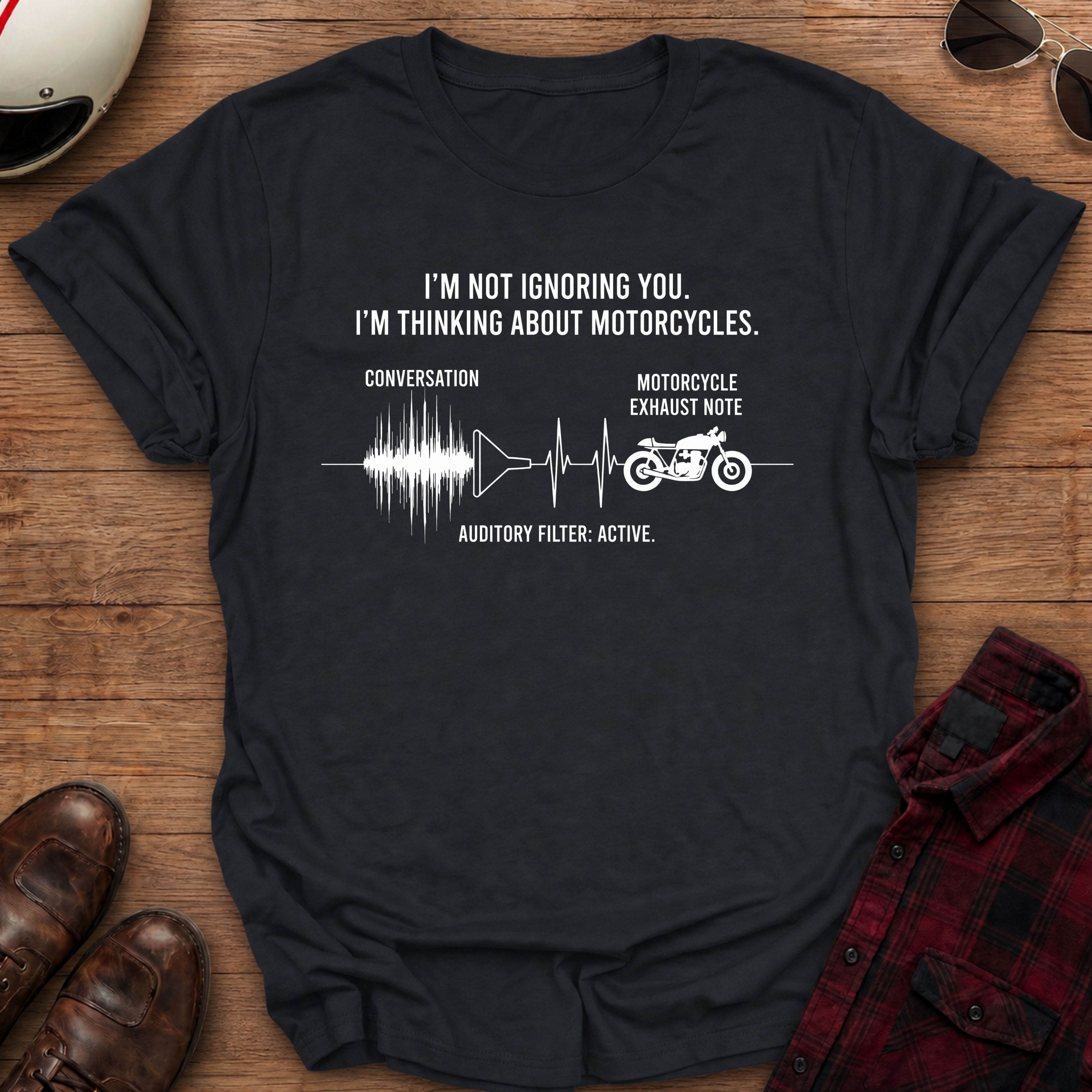 Auditory Filter Motorcycle T-Shirt