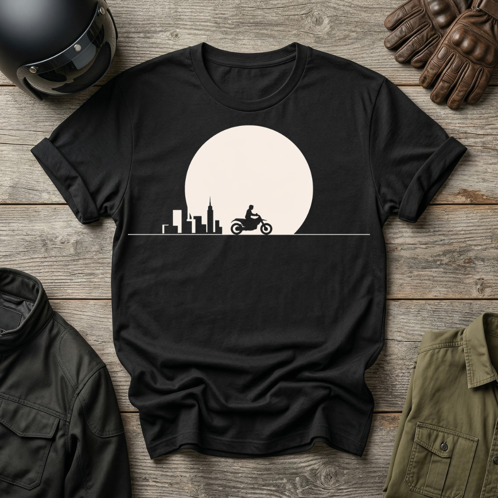 Cityscape Motorcycle T-Shirt