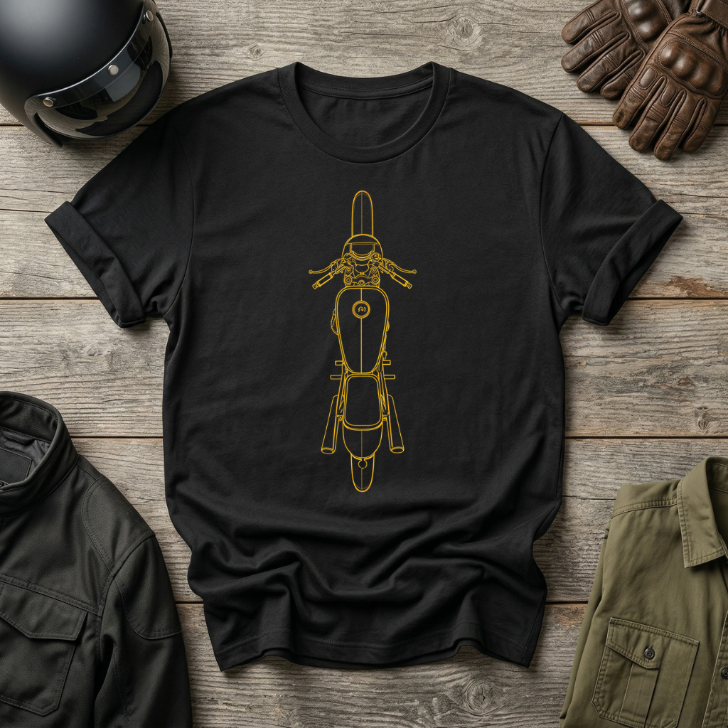 LineArt Motorcycle T-Shirt
