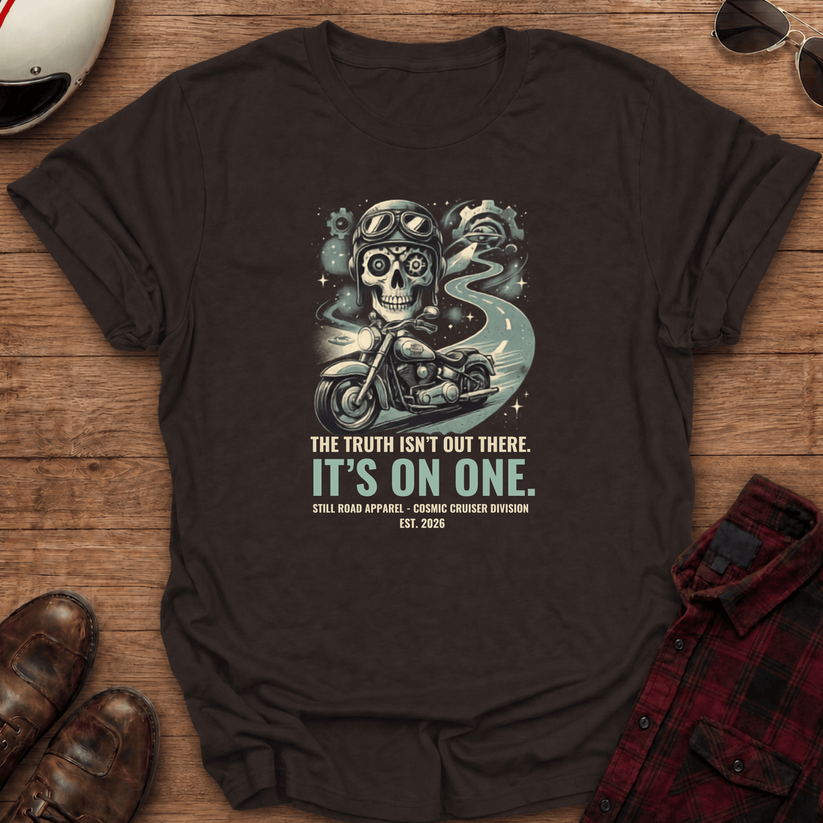 Cosmic Cruiser Motorcycle T-Shirt