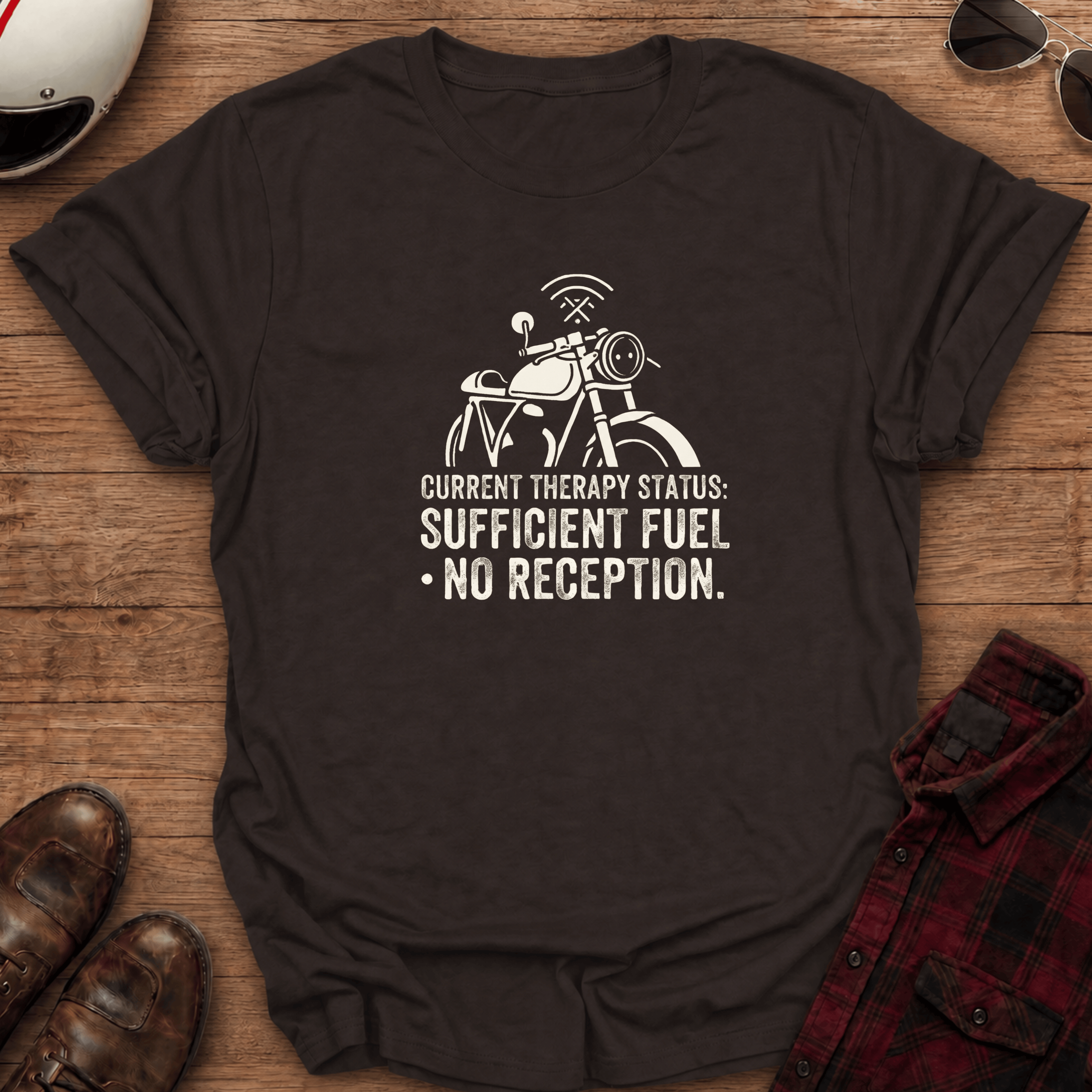 No Reception Motorcycle T-Shirt