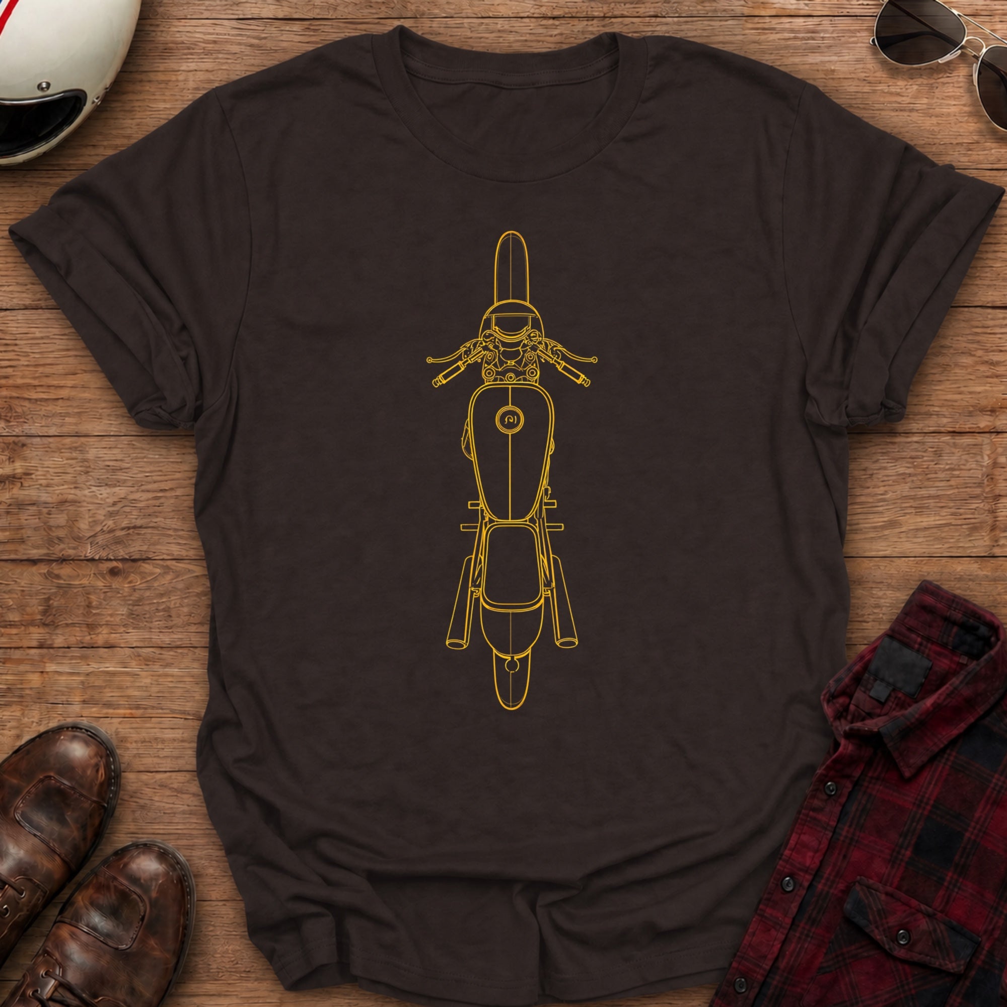 LineArt Motorcycle T-Shirt