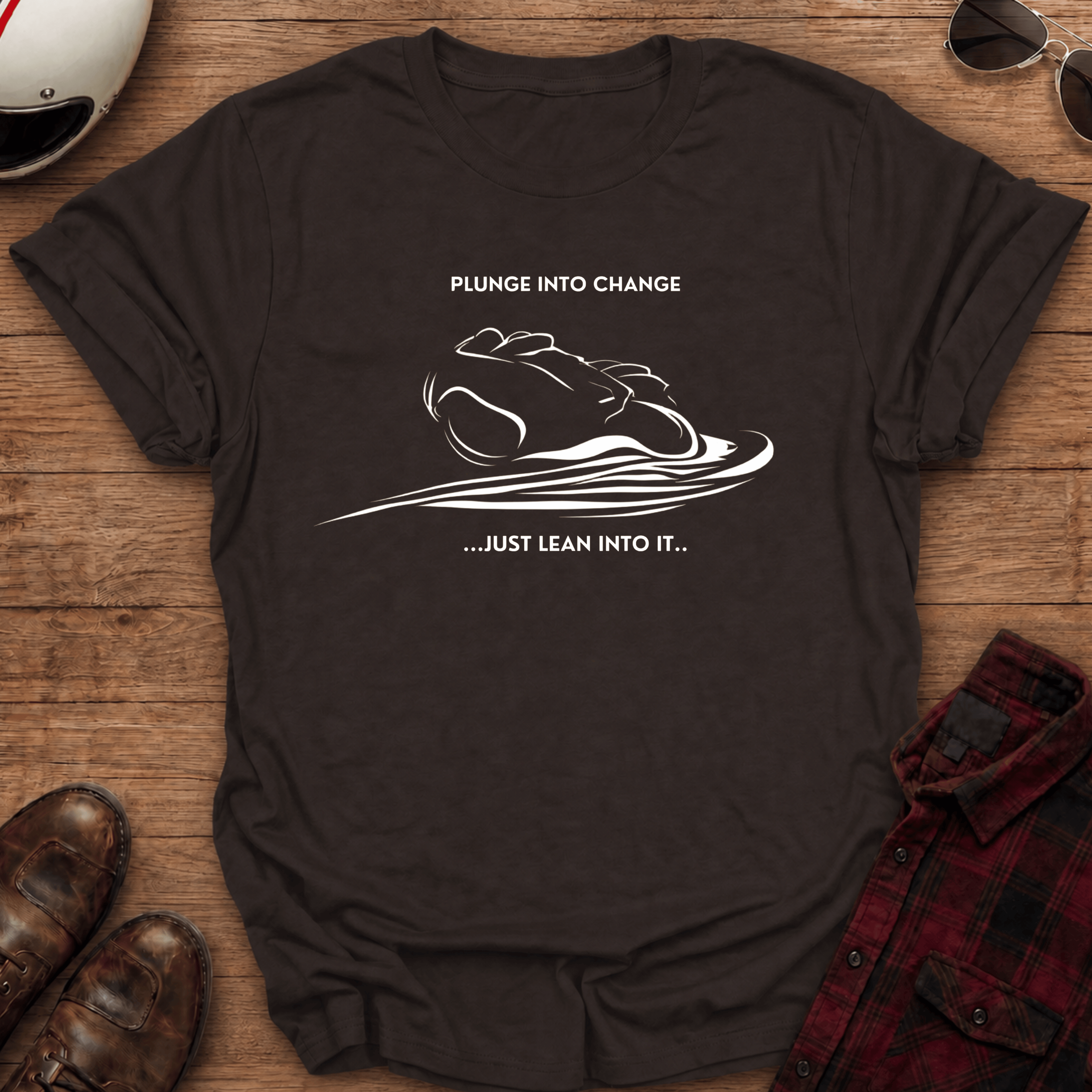 Lean into it Motorcycle T-Shirt