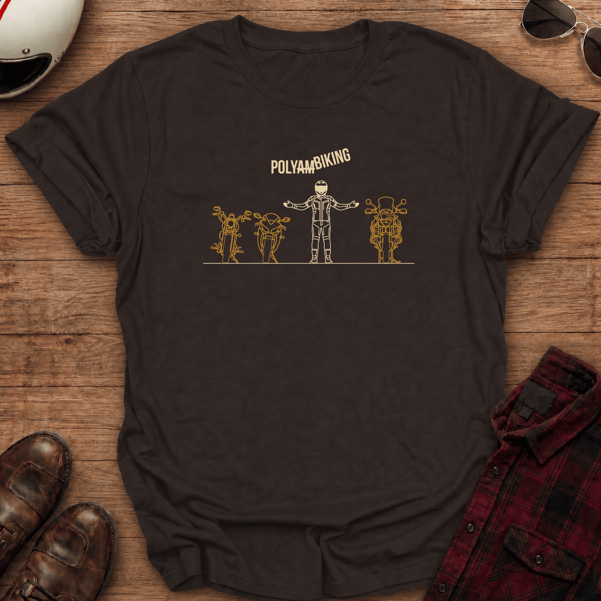 Poly-Biking Motorcycle T-Shirt