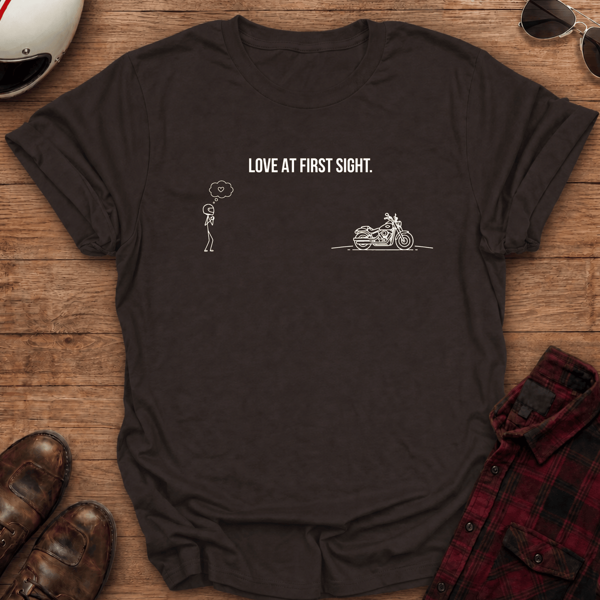 Love at First Sight Motorcycle T-Shirt