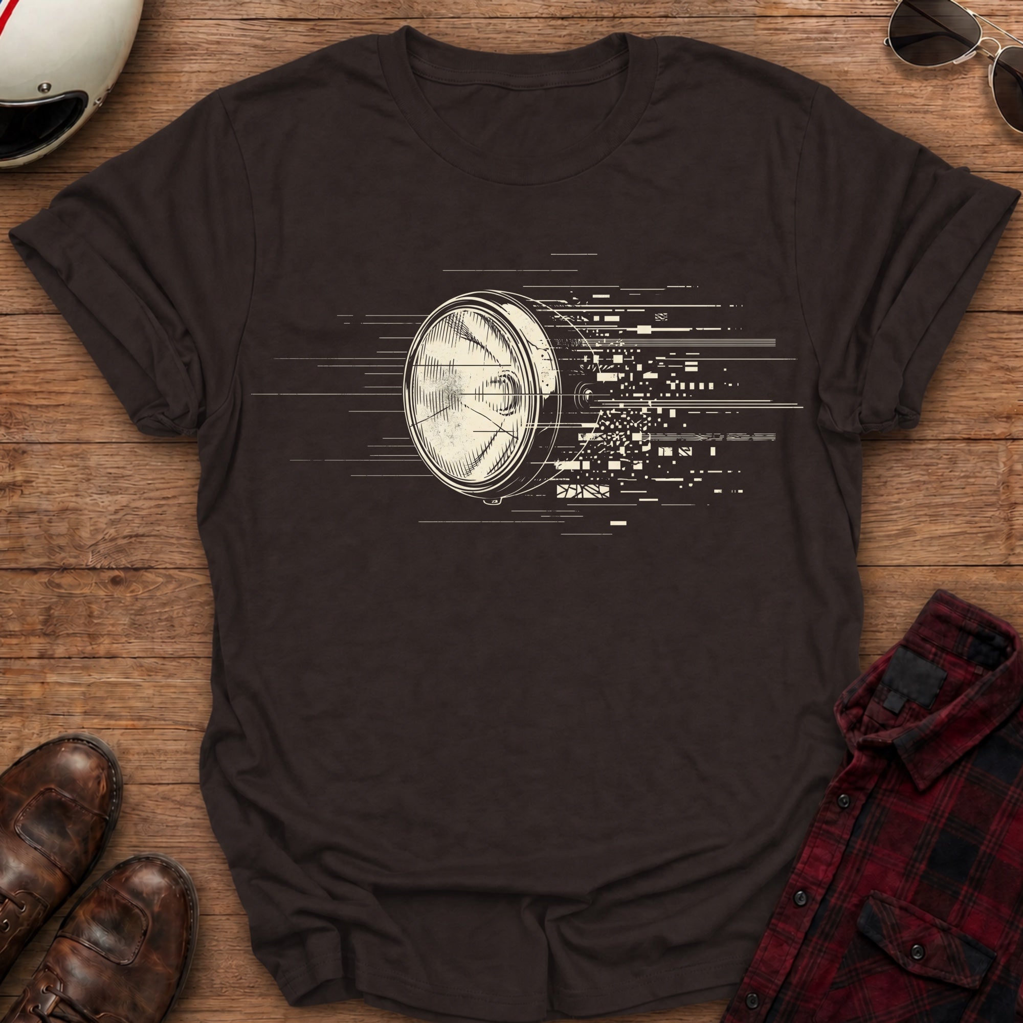 Phased Illumunation Motorcycle T-Shirt