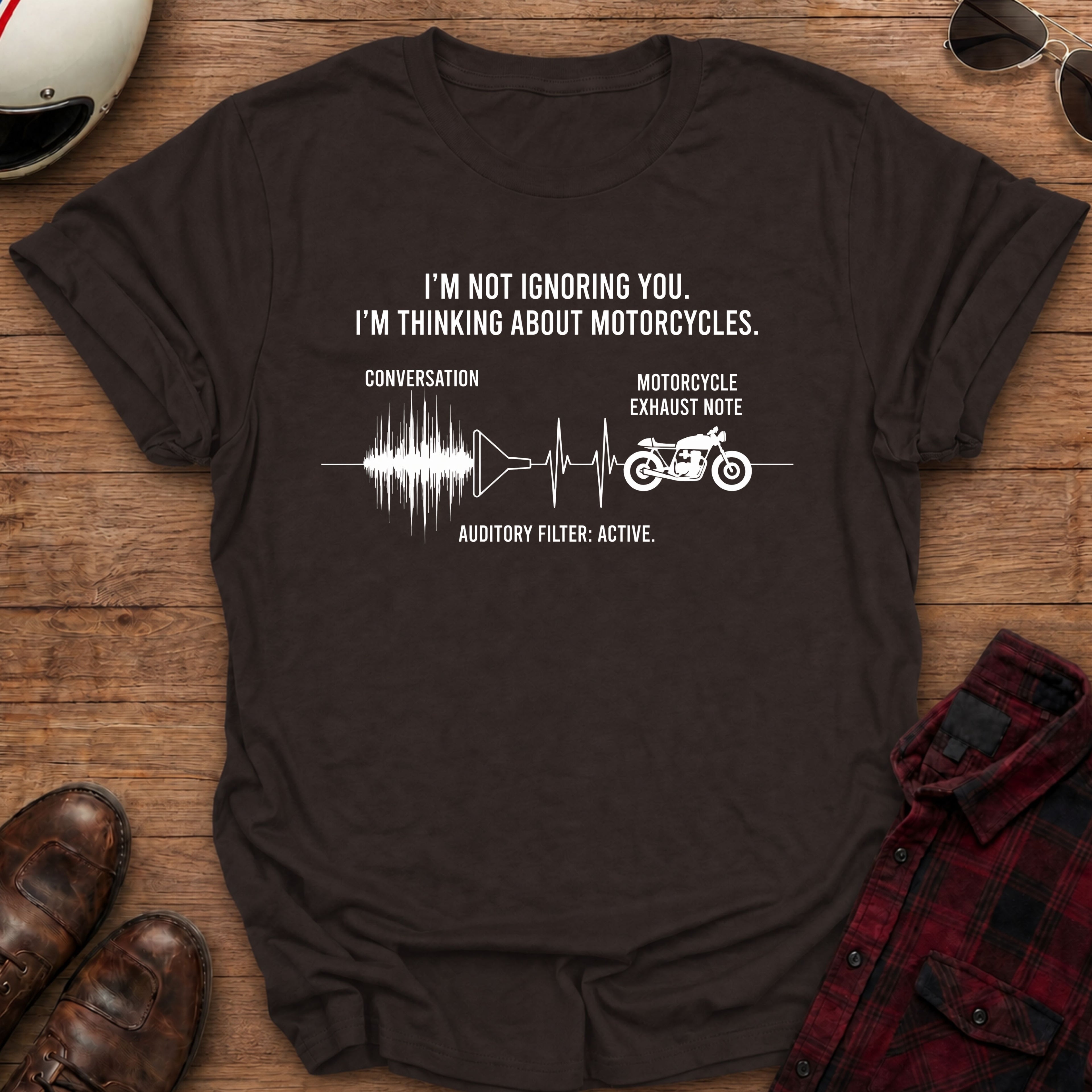 Auditory Filter Motorcycle T-Shirt