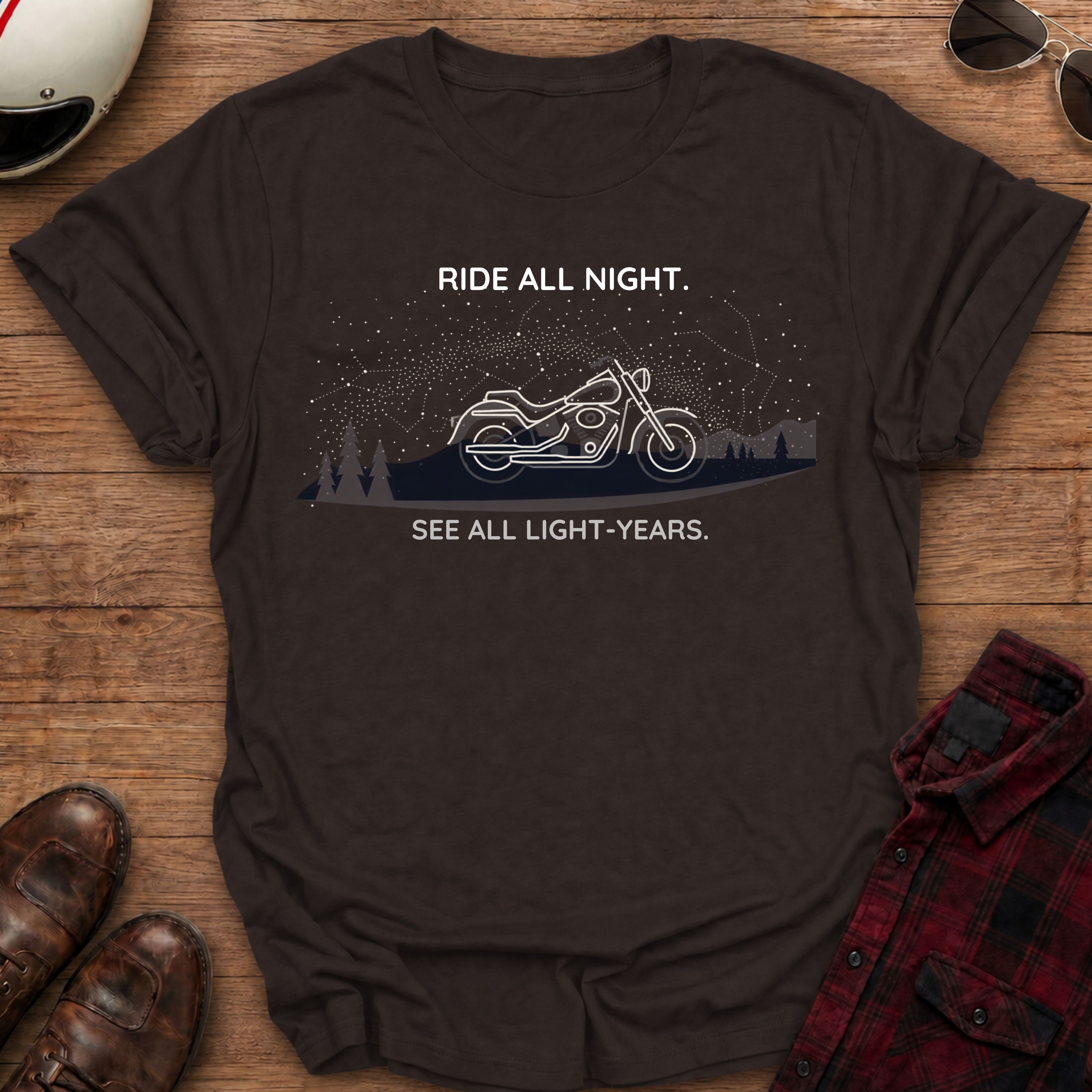 Starry Night Motorcycle T-Shirt