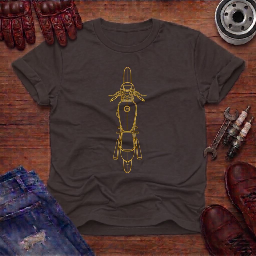 LineArt Motorcycle T-Shirt