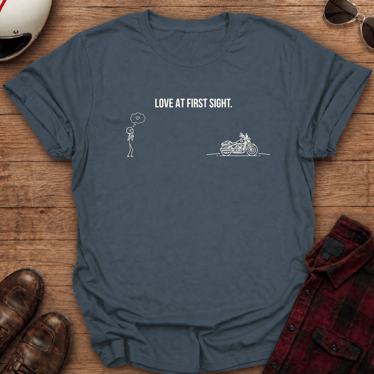 Love at First Sight Motorcycle T-Shirt