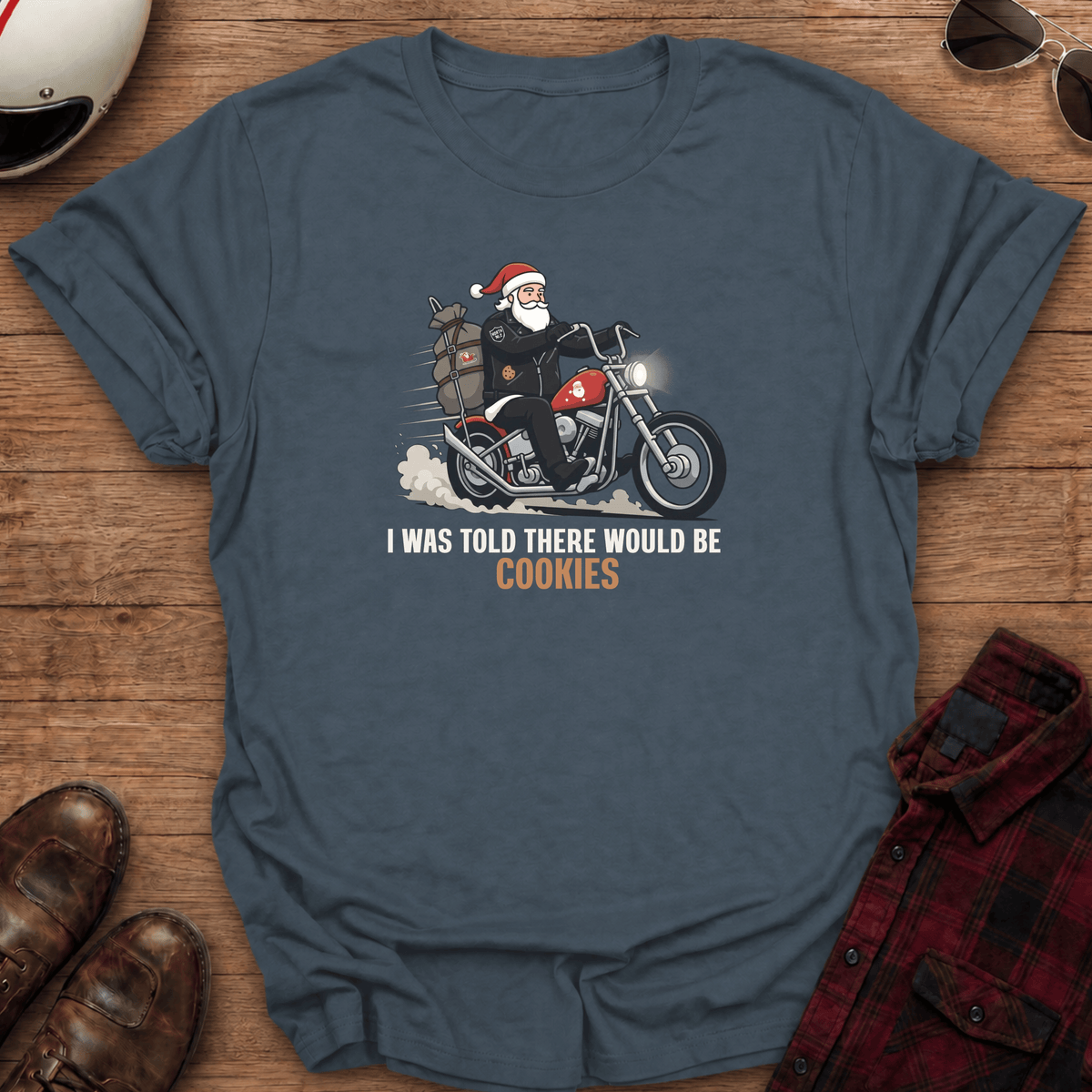 I Was Told There Would Be Cookies Santa T-Shirt