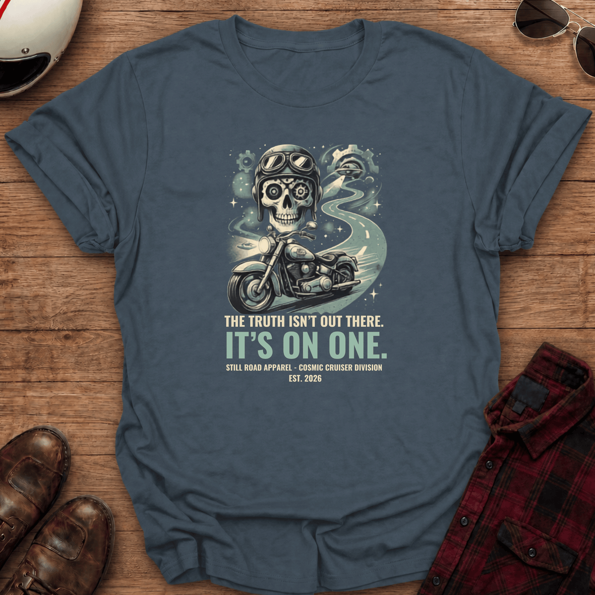 Cosmic Cruiser Motorcycle T-Shirt