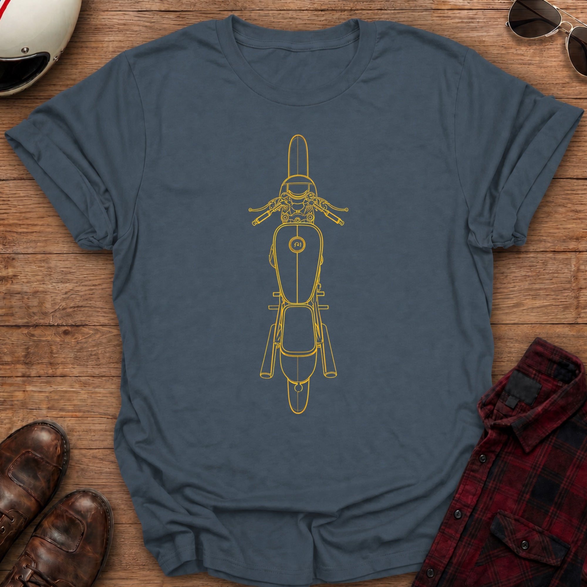 LineArt Motorcycle T-Shirt