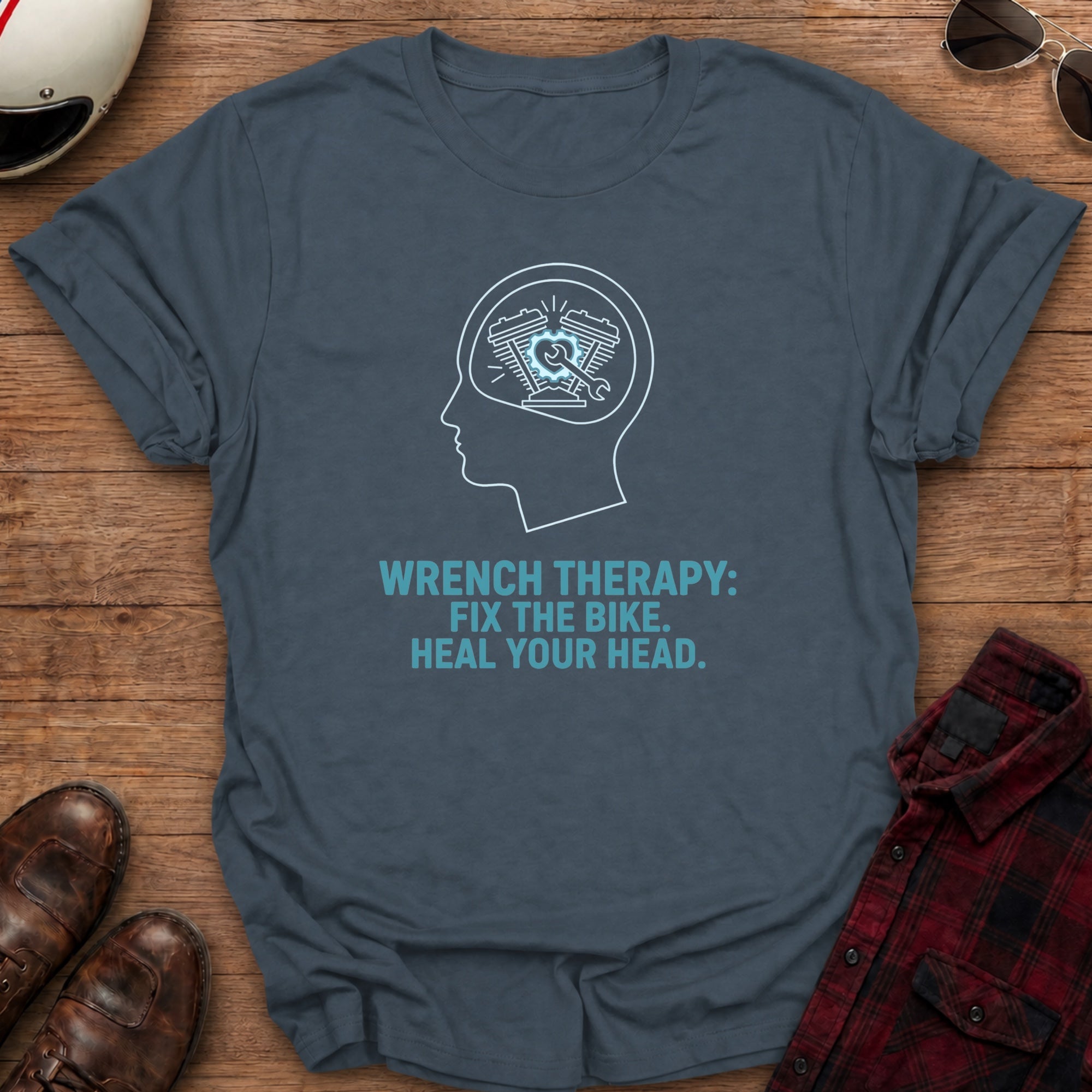 Wrench Therapy Motorcycle T-shirt