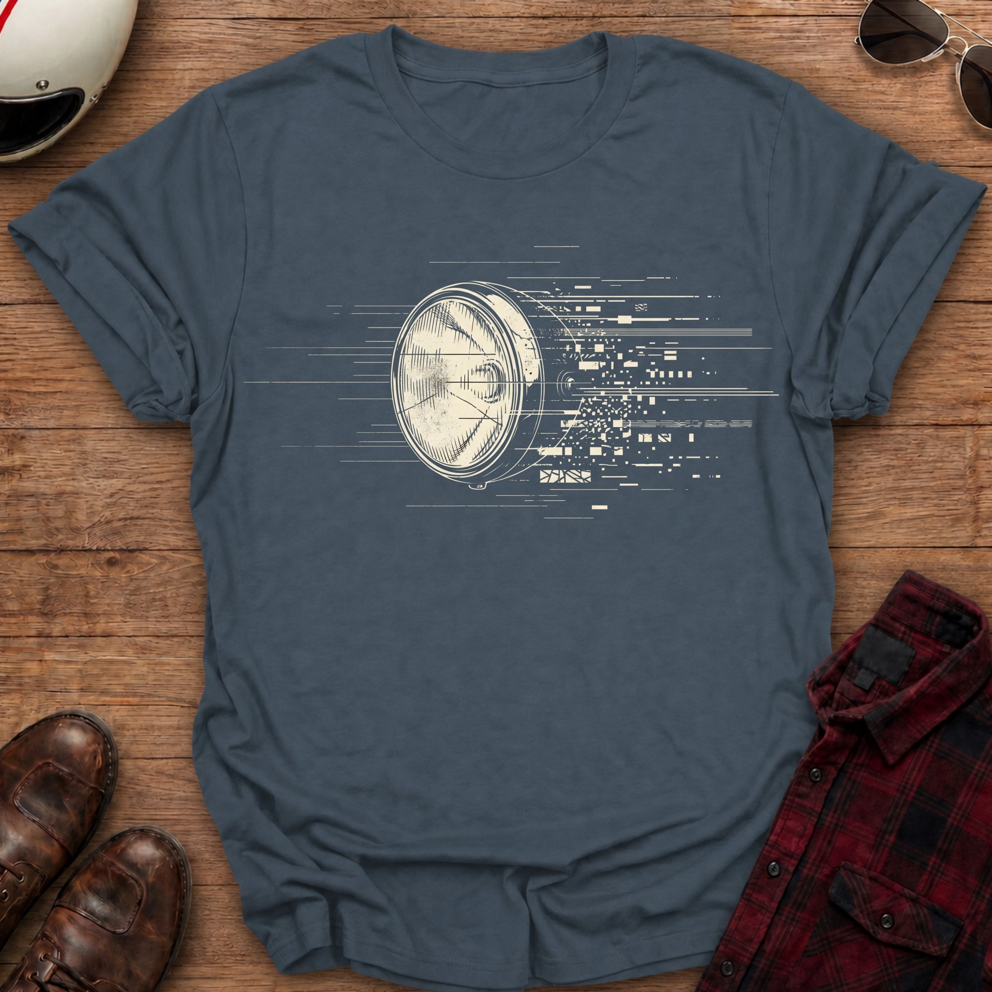 Phased Illumunation Motorcycle T-Shirt