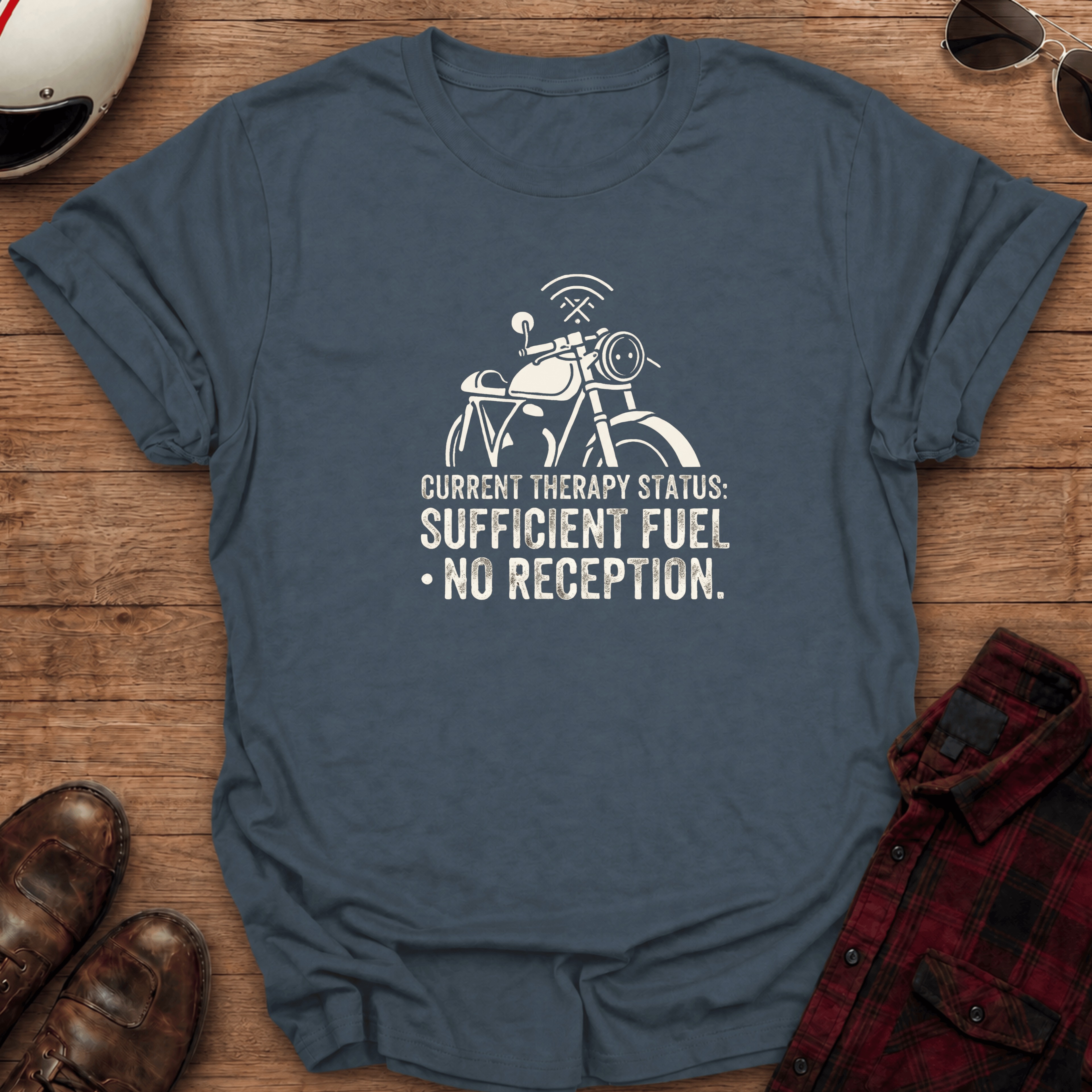 No Reception Motorcycle T-Shirt