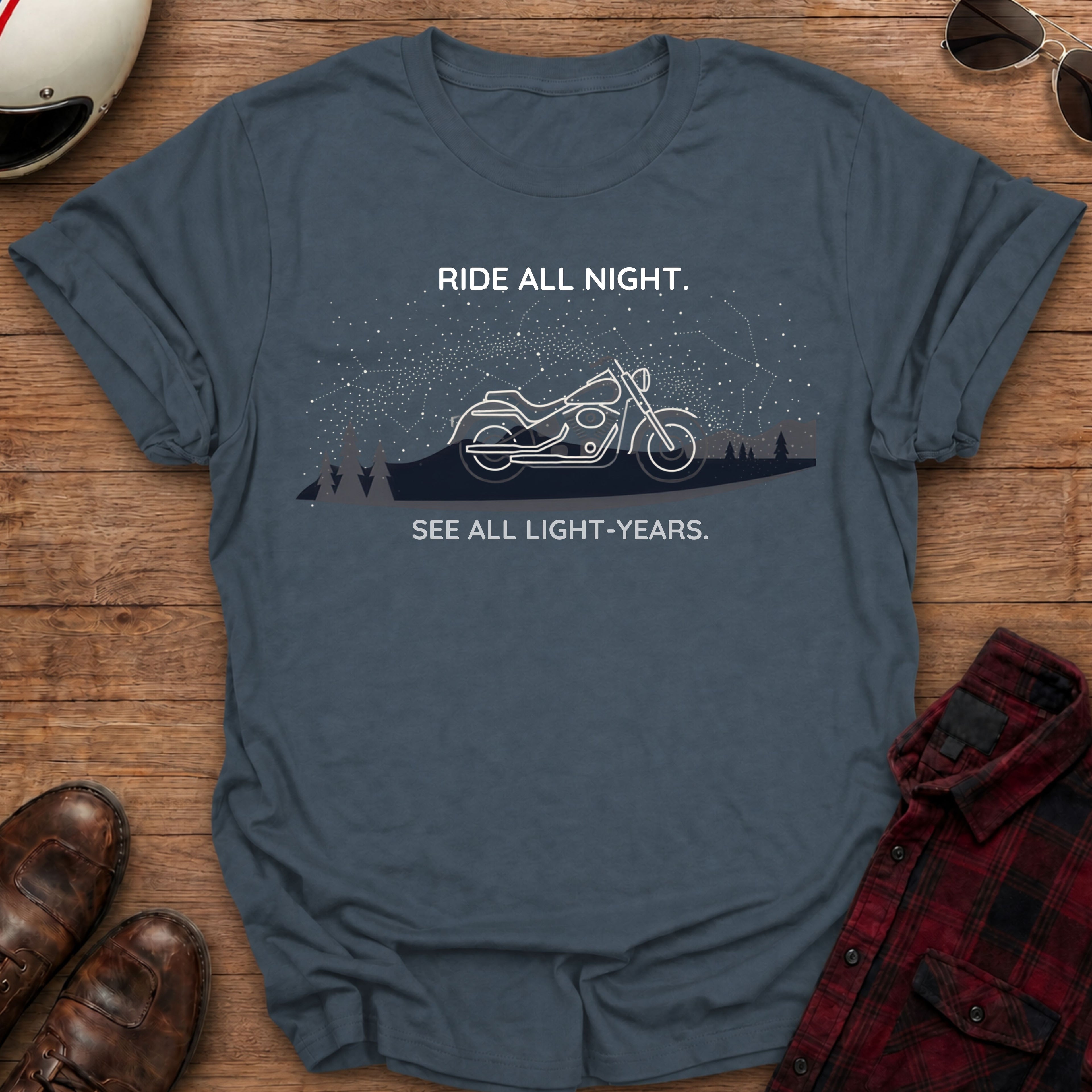 Starry Night Motorcycle T-Shirt