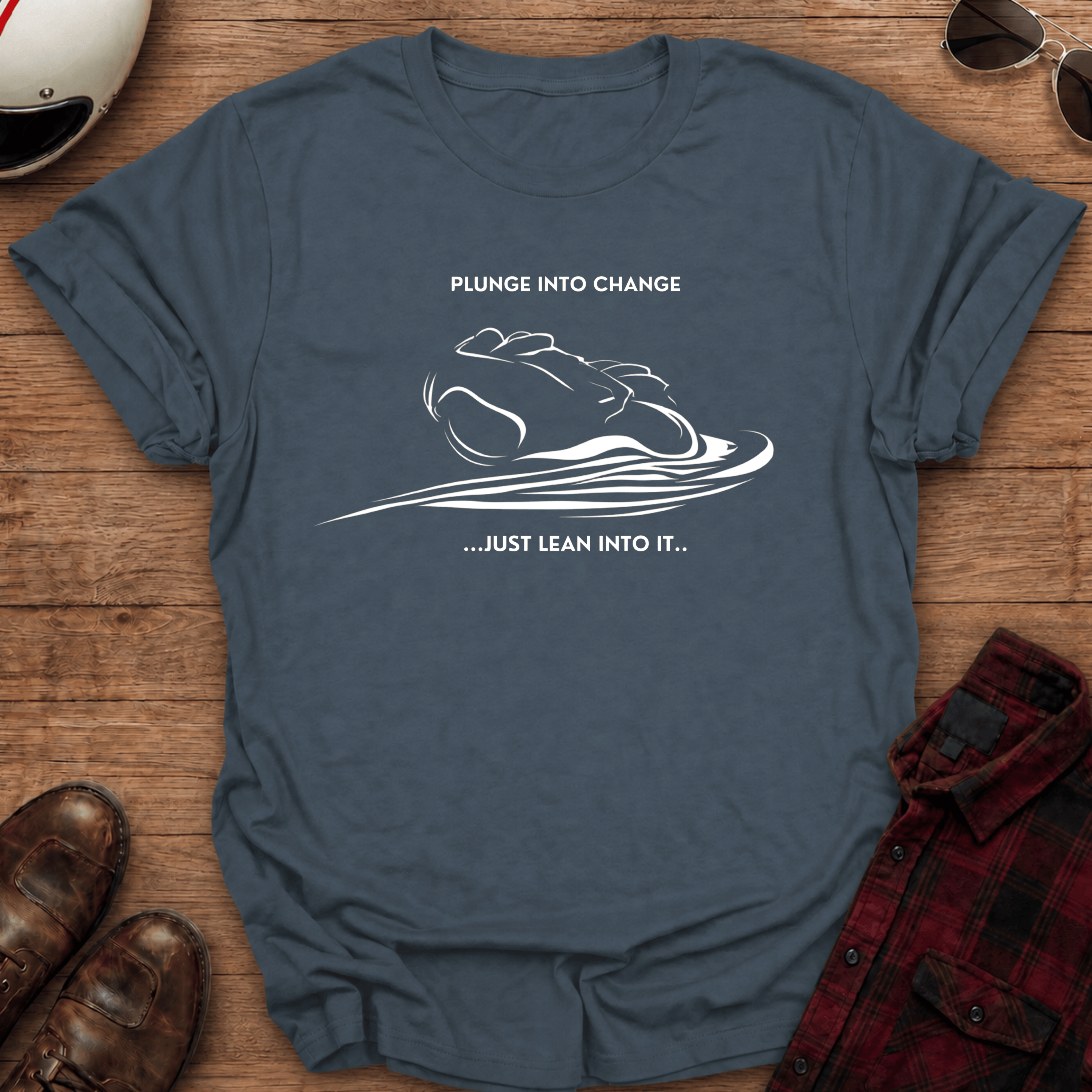 Lean into it Motorcycle T-Shirt