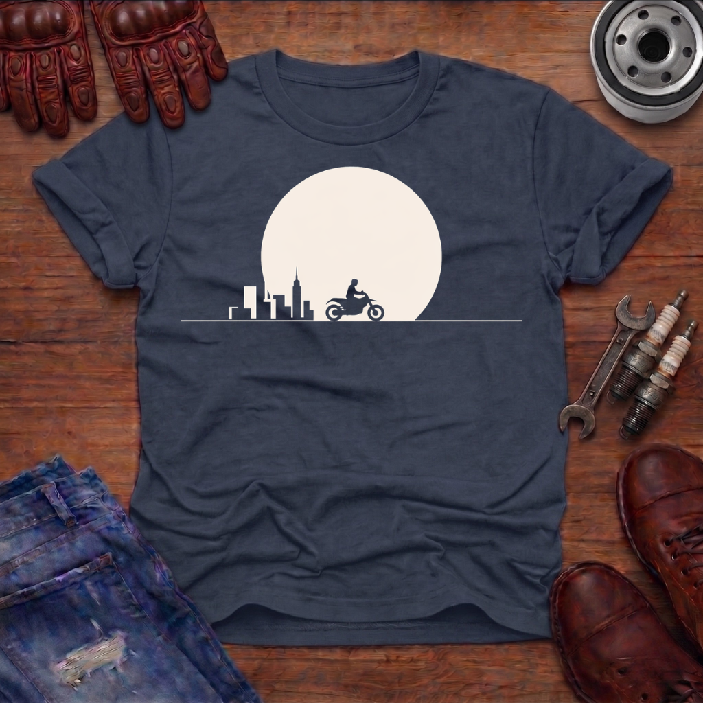 Cityscape Motorcycle T-Shirt