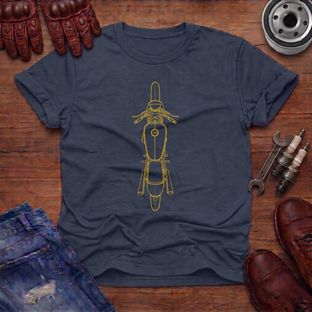 LineArt Motorcycle T-Shirt