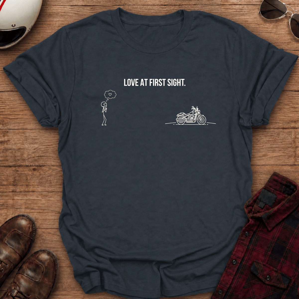 Love at First Sight Motorcycle T-Shirt
