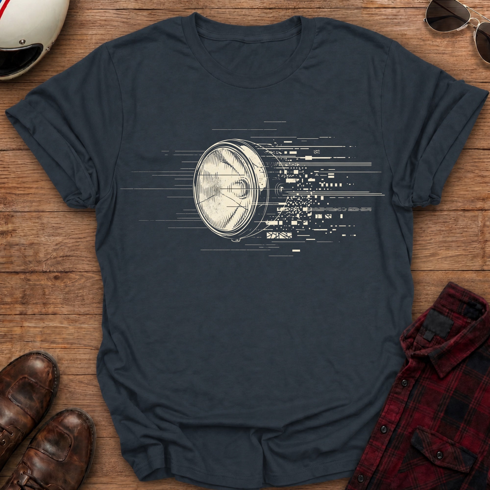 Phased Illumunation Motorcycle T-Shirt