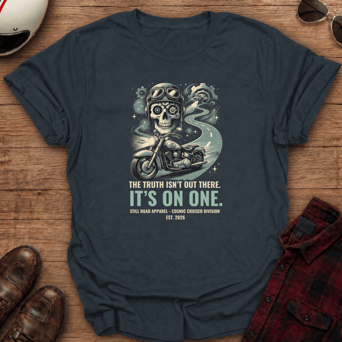 Cosmic Cruiser Motorcycle T-Shirt