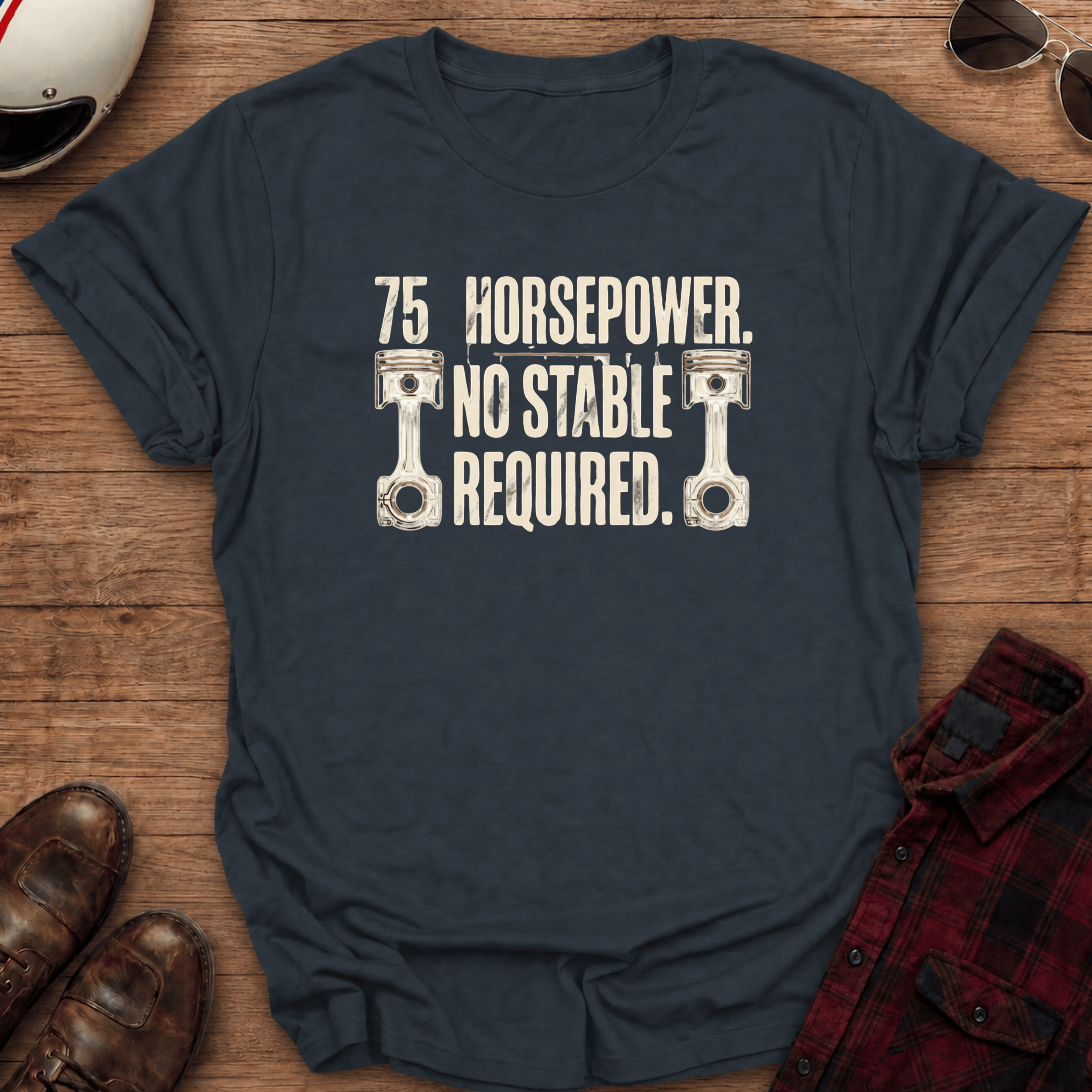 75 Horses Motorcycle T-Shirt