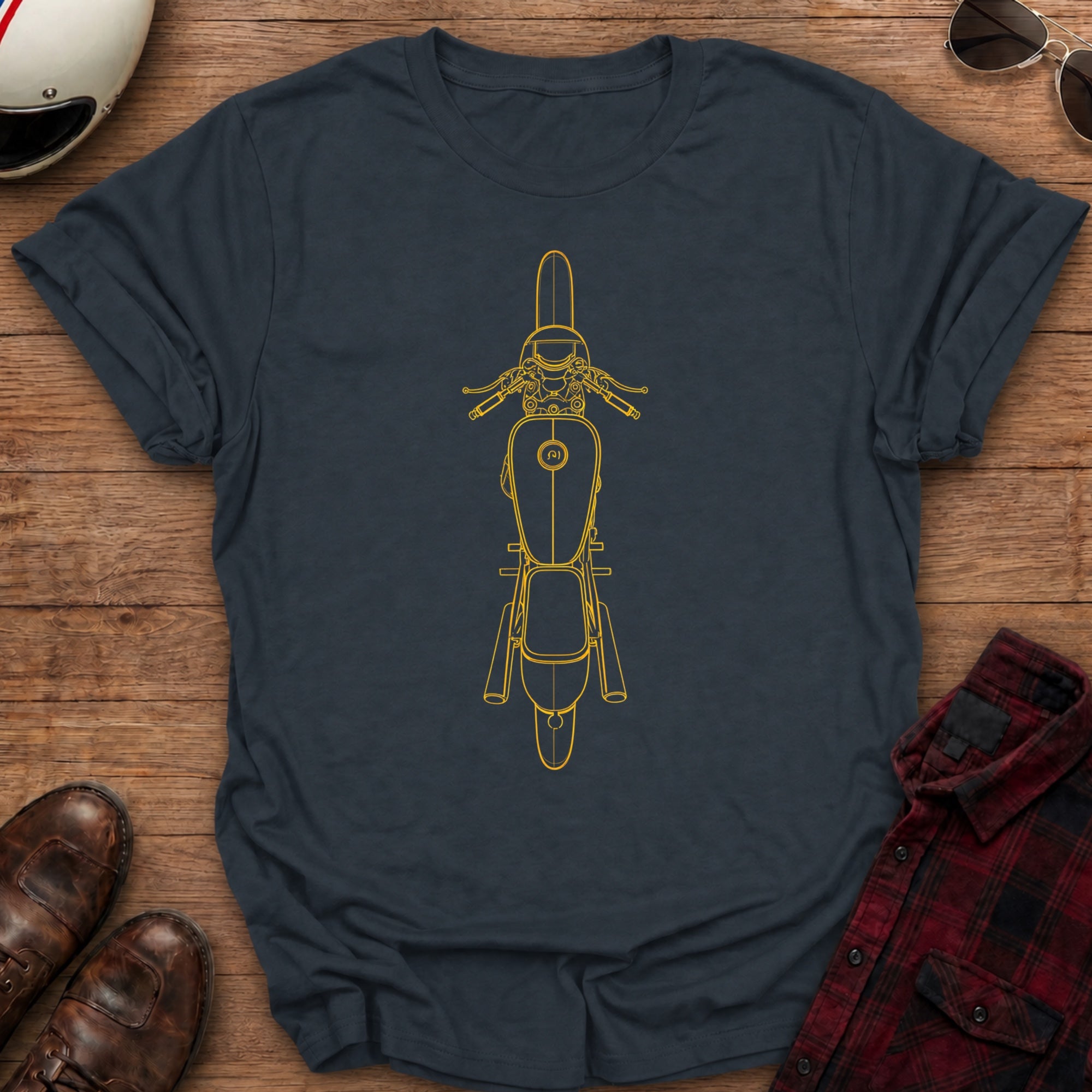 LineArt Motorcycle T-Shirt
