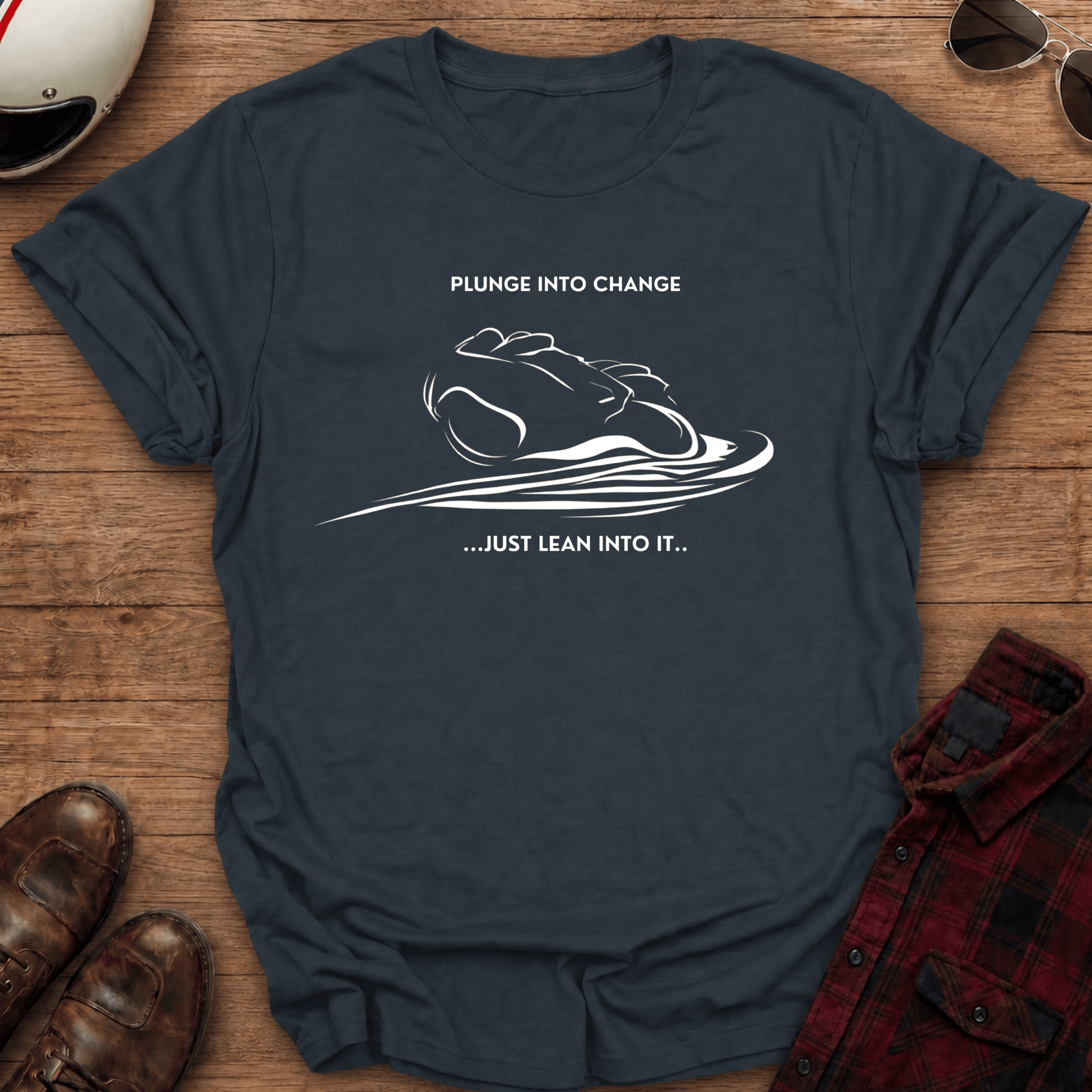 Lean into it Motorcycle T-Shirt