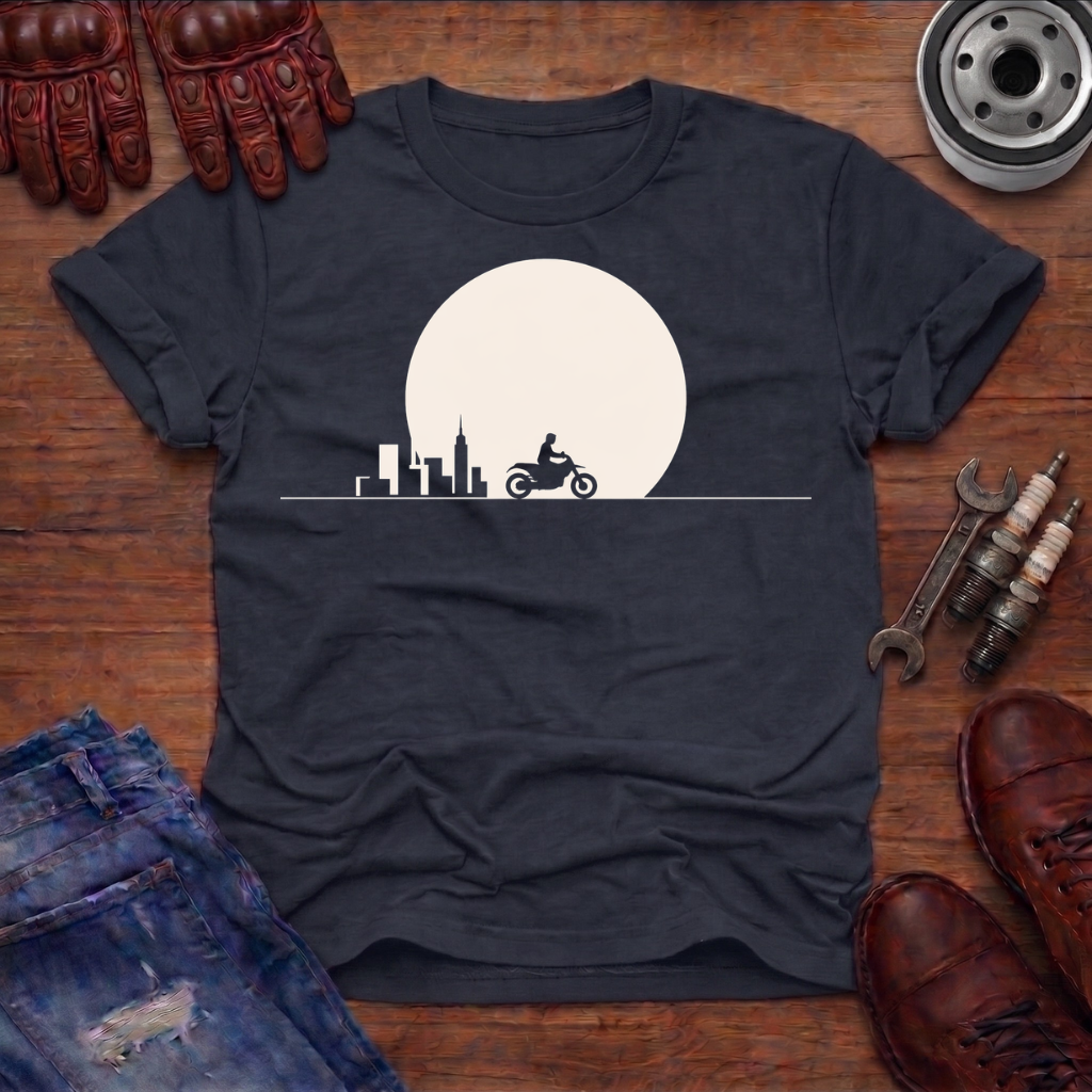 Cityscape Motorcycle T-Shirt