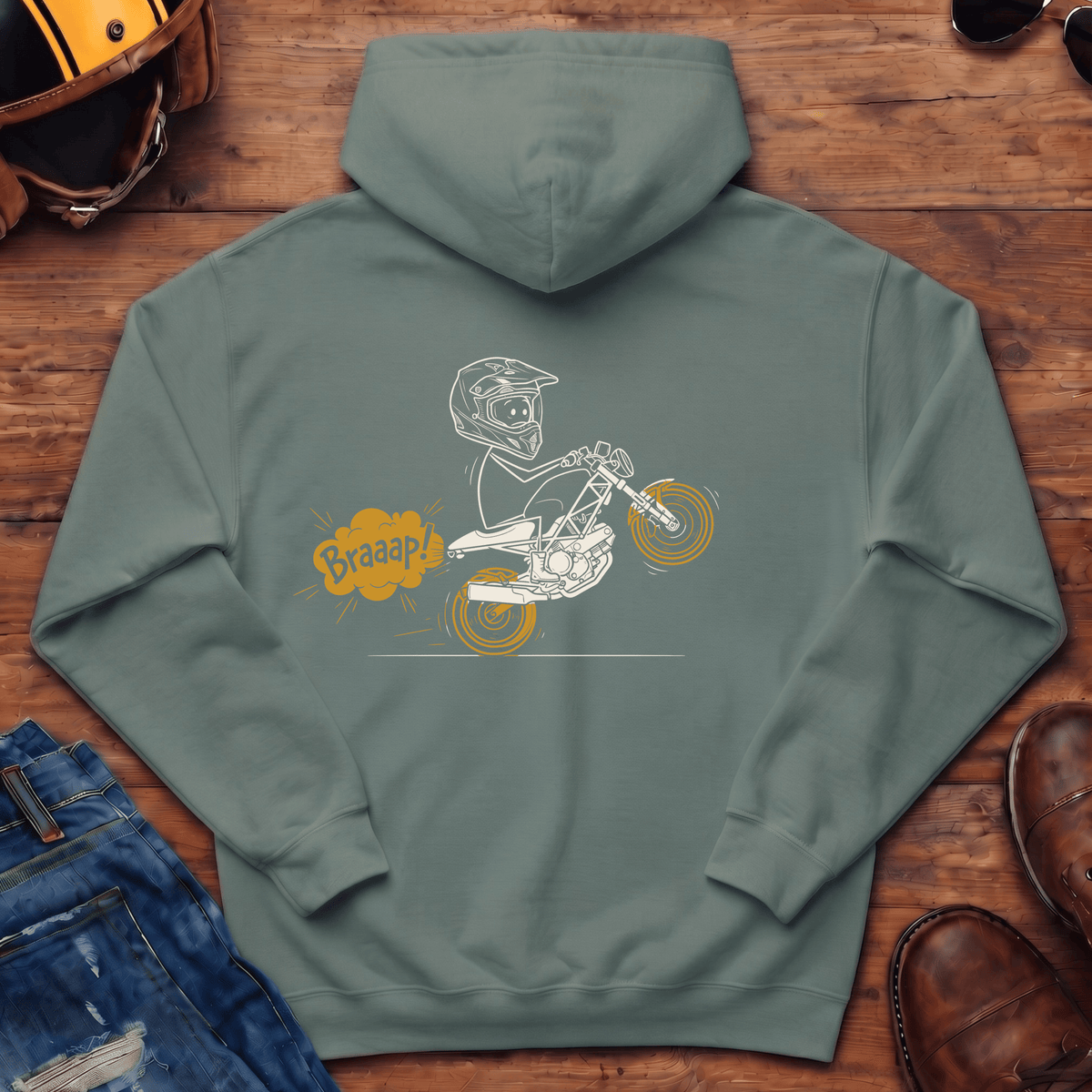 Braaap Wheelie Hooded Sweatshirt