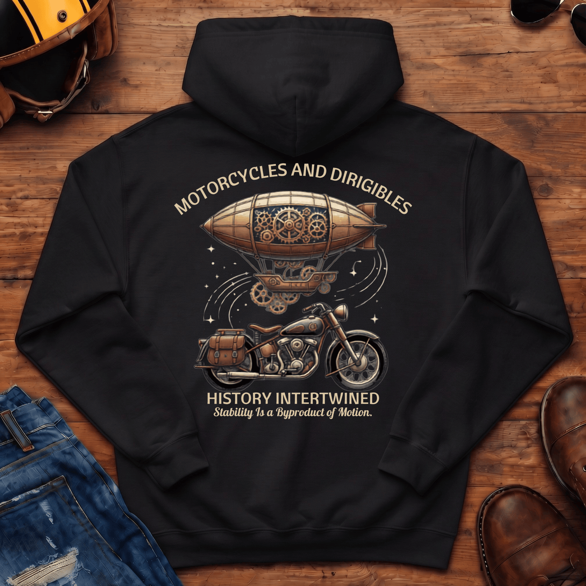 Motorcycles and Dirigibles Hooded Sweatshirt